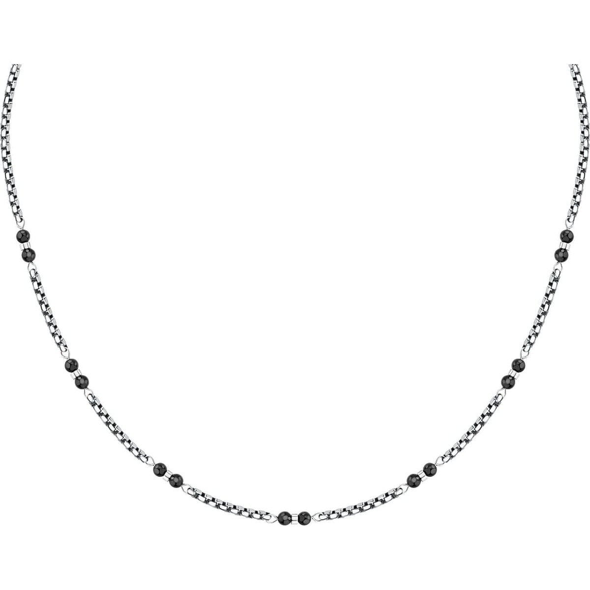 Colliers en Onyx/steel et Onyx acier inoxydable, MORELLATO