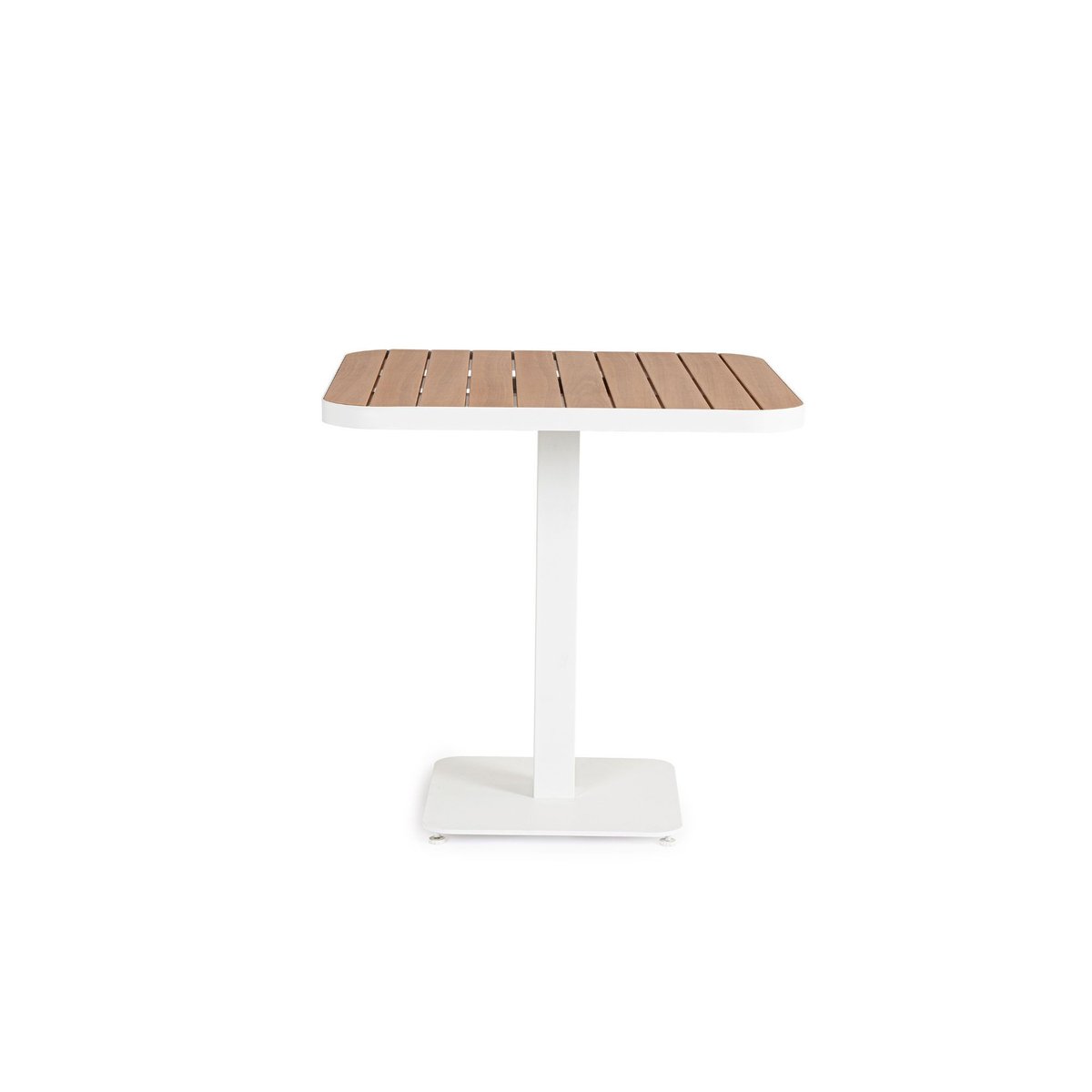 Table de jardin carrée en métal blanc L78 2 personnes - BAVARO blanc, HELLIN, DEPUIS 1862