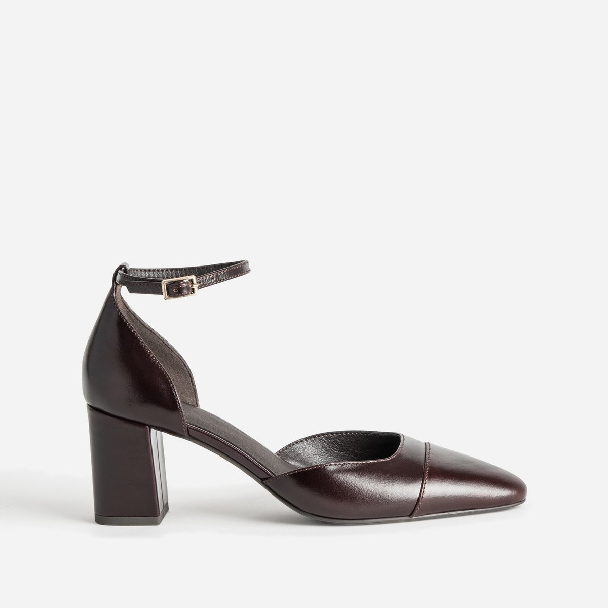 Escarpin en cuir AUGUSTA chocolat, ERAM