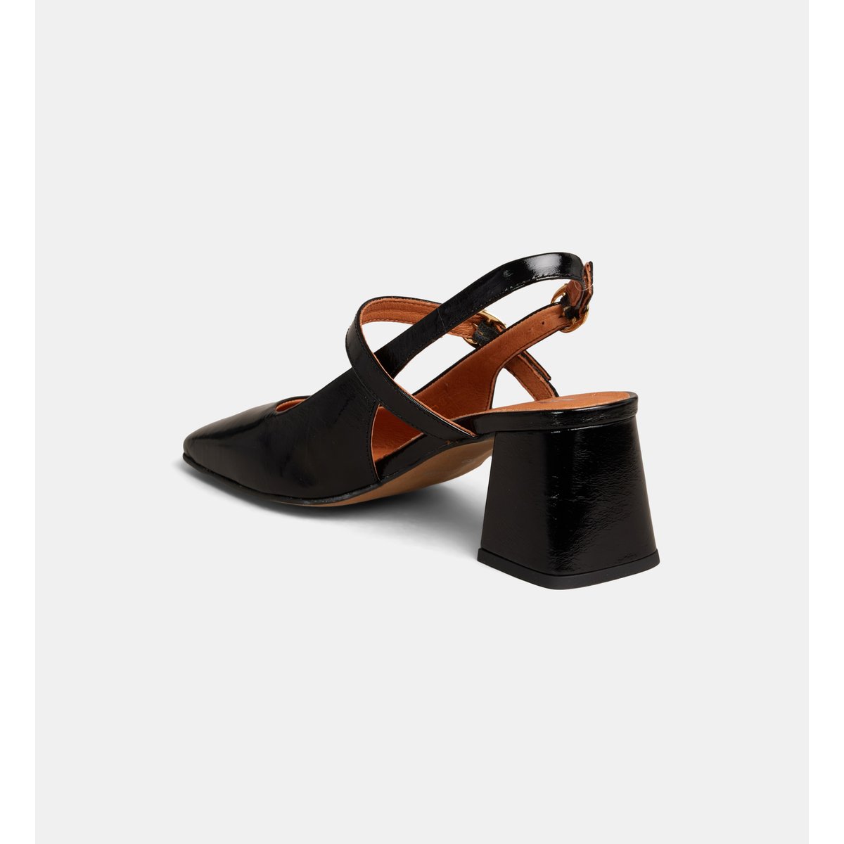 Escarpins slingback vaele cuir noir, GALERIES LAFAYETTE