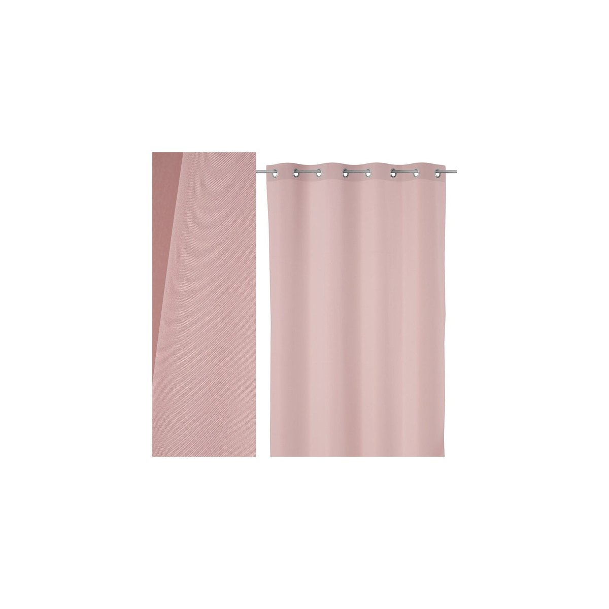 Rideau toile Oxford vieux rose - 140x260cm rose, WADIGA
