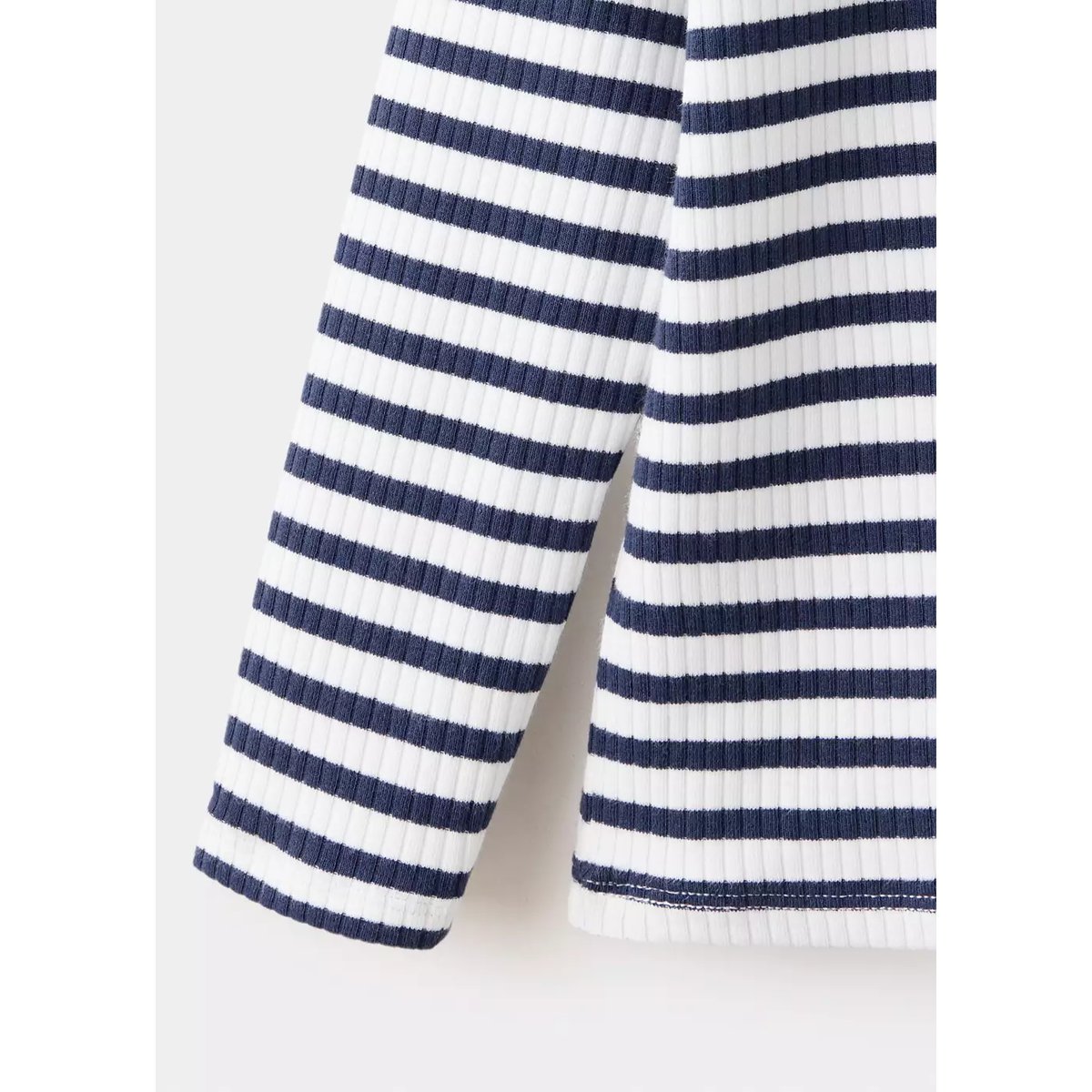 T-shirt côtelé à rayures bleu marine, MANGO BABY