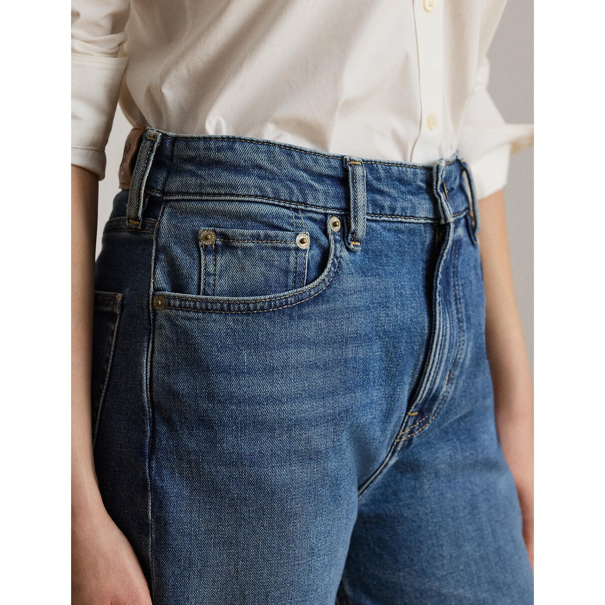 Jeans a gamba larga blu, LAUREN RALPH LAUREN