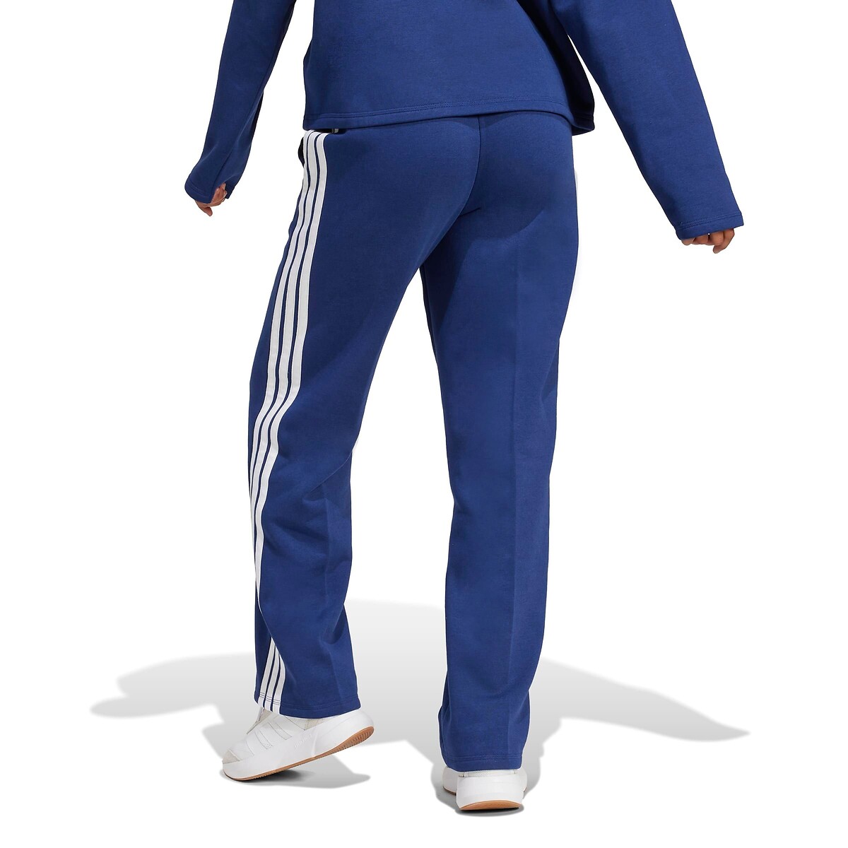 Essentials 3 Stripes Fleece Wide Leg Trousers blue, ADIDAS SPORTSWEAR