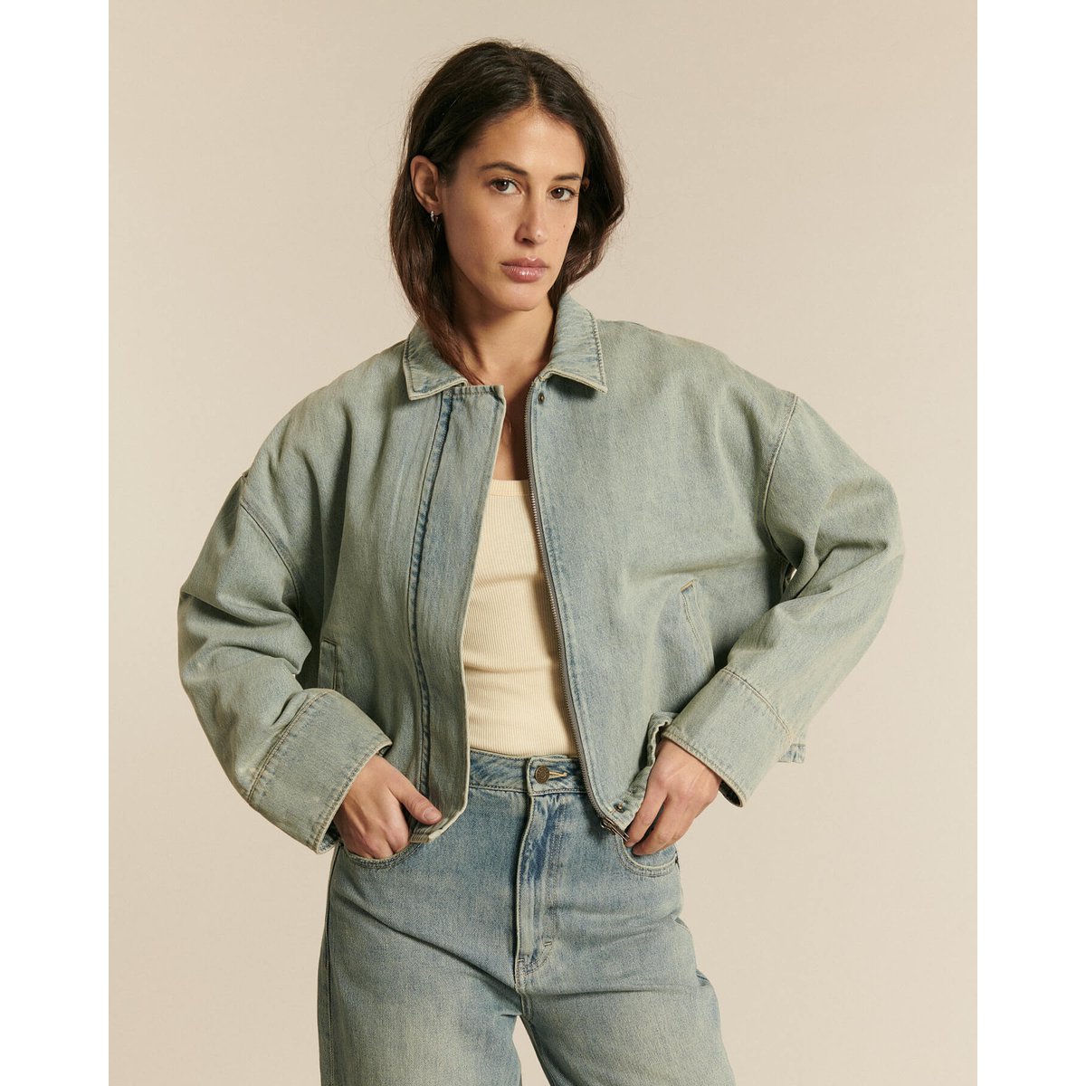 VESTE DENIM AUTHENTIQUE dirty blue, LABDIP