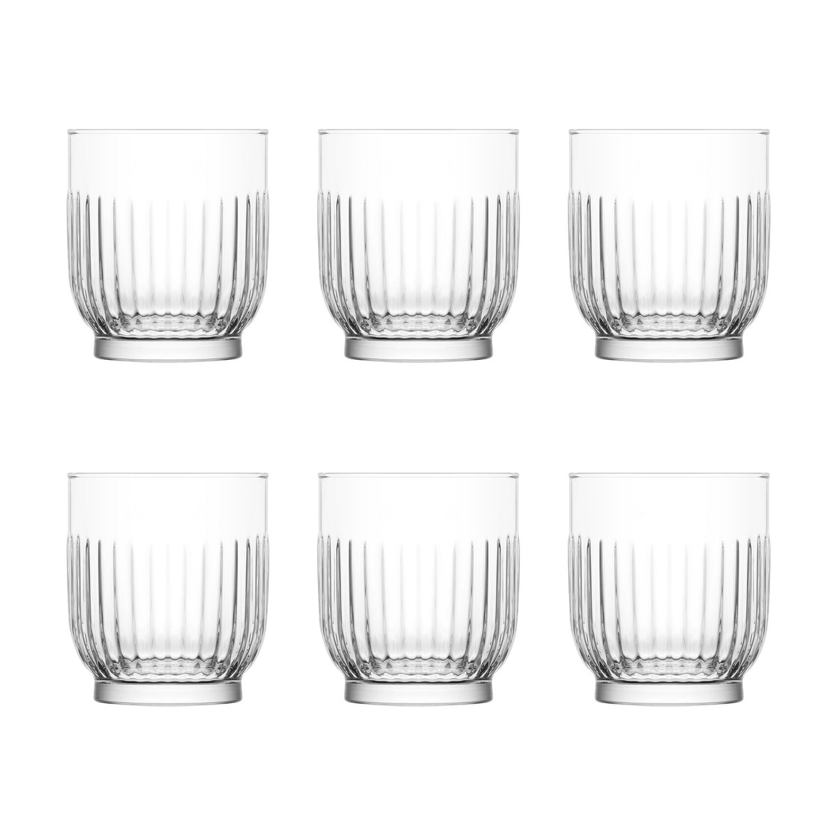 Lot de 6 gobelets en verre 33cl, NAGOYA transparent, NOVASTYL