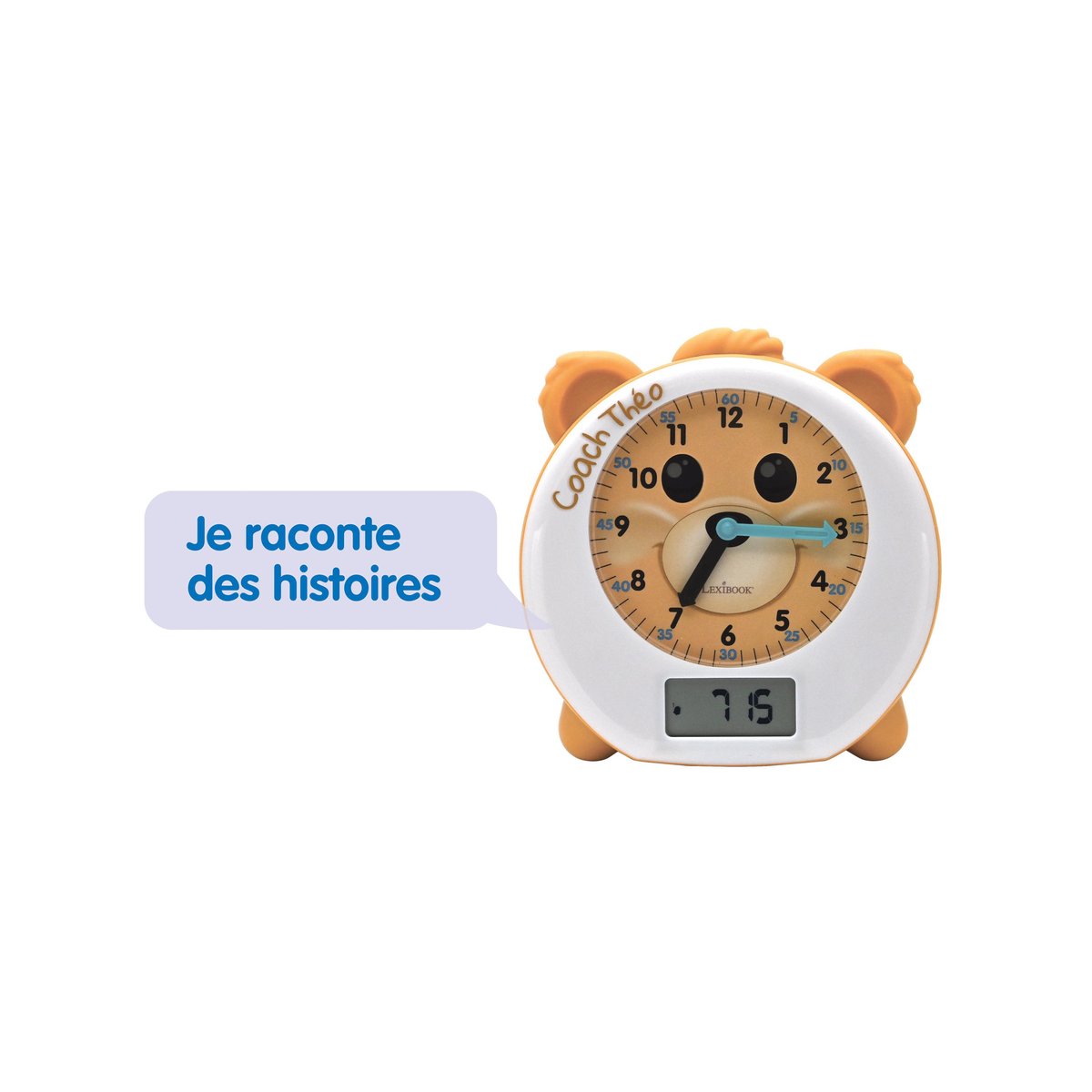 THEO mon Réveil Éducatif Coach de Sommeil blanc, LEXIBOOK