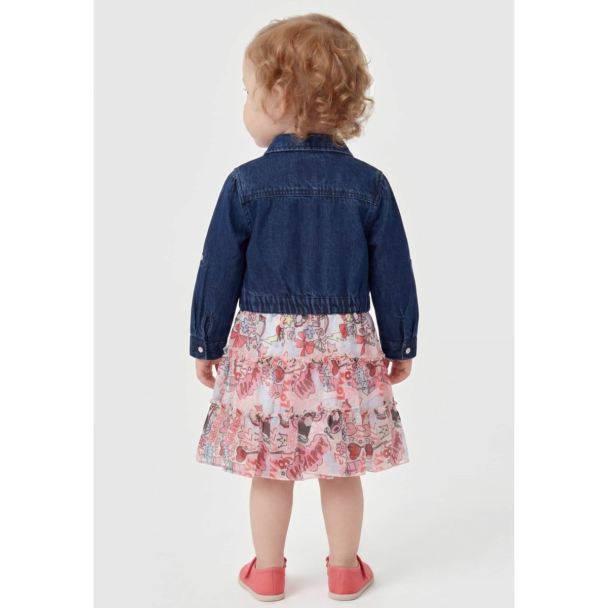 Denim Imprimé Dress bleu, GUESS KIDS