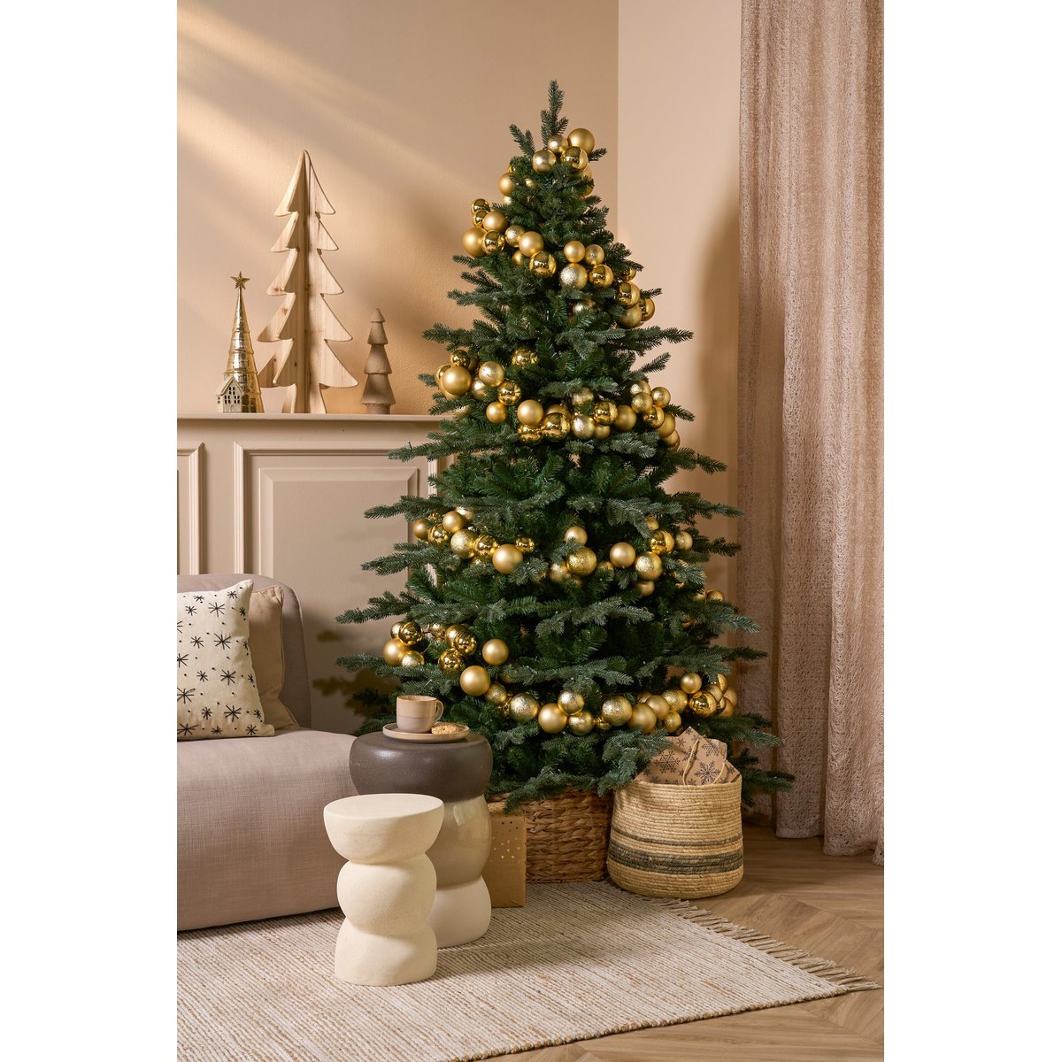 Sapin de Noël artificiel H215 cm SHERWOOD vert, TRIUMPH TREE