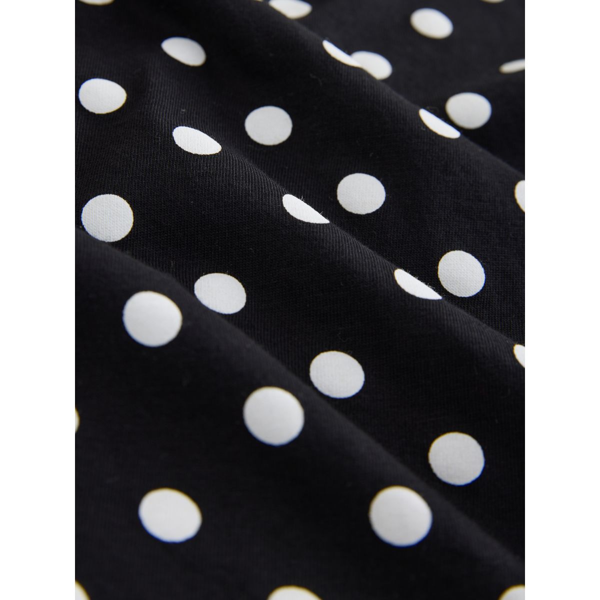 T-shirt ras du cou décontracté noir/blanc à pois, NEXT