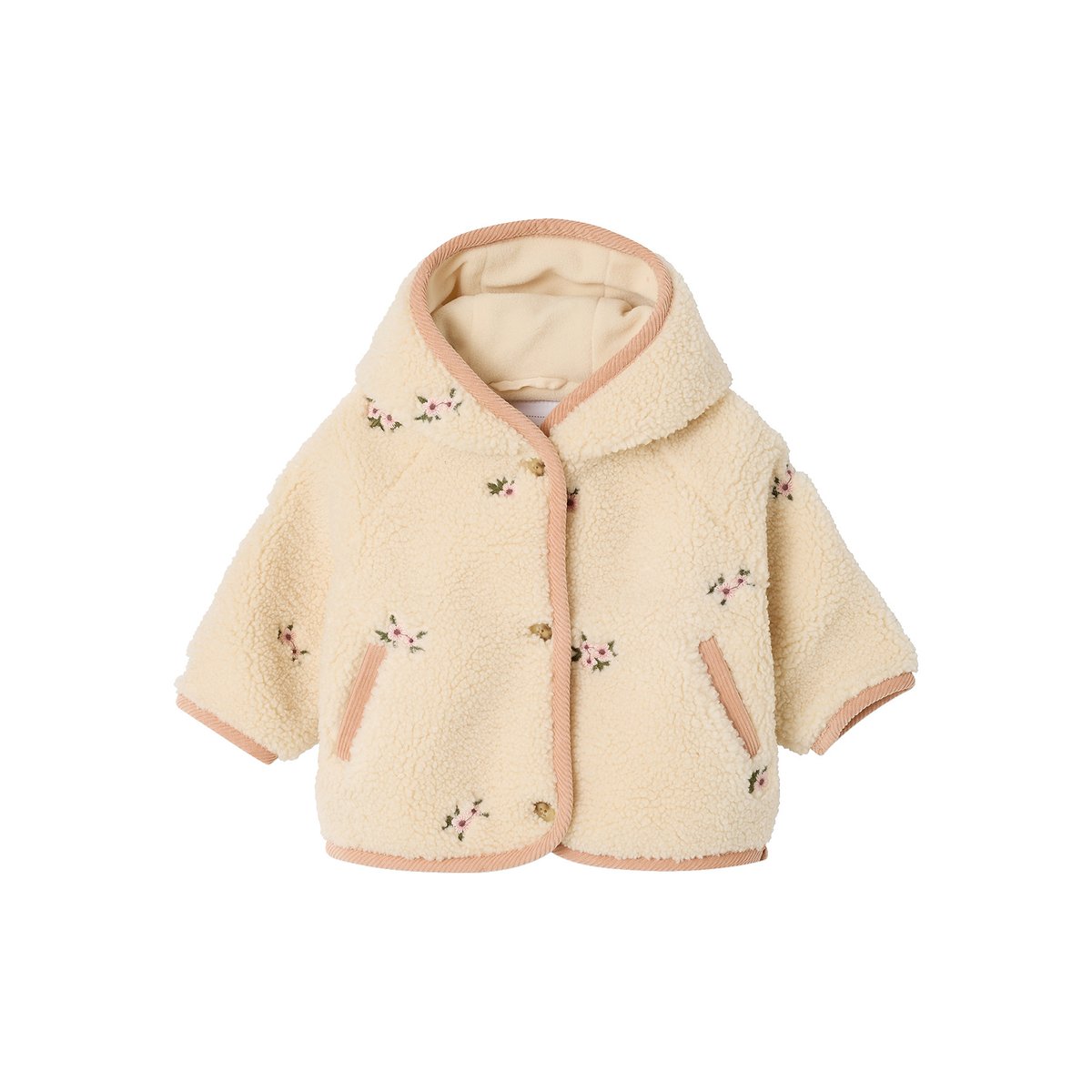 Manteau à capuche vanille, VERTBAUDET