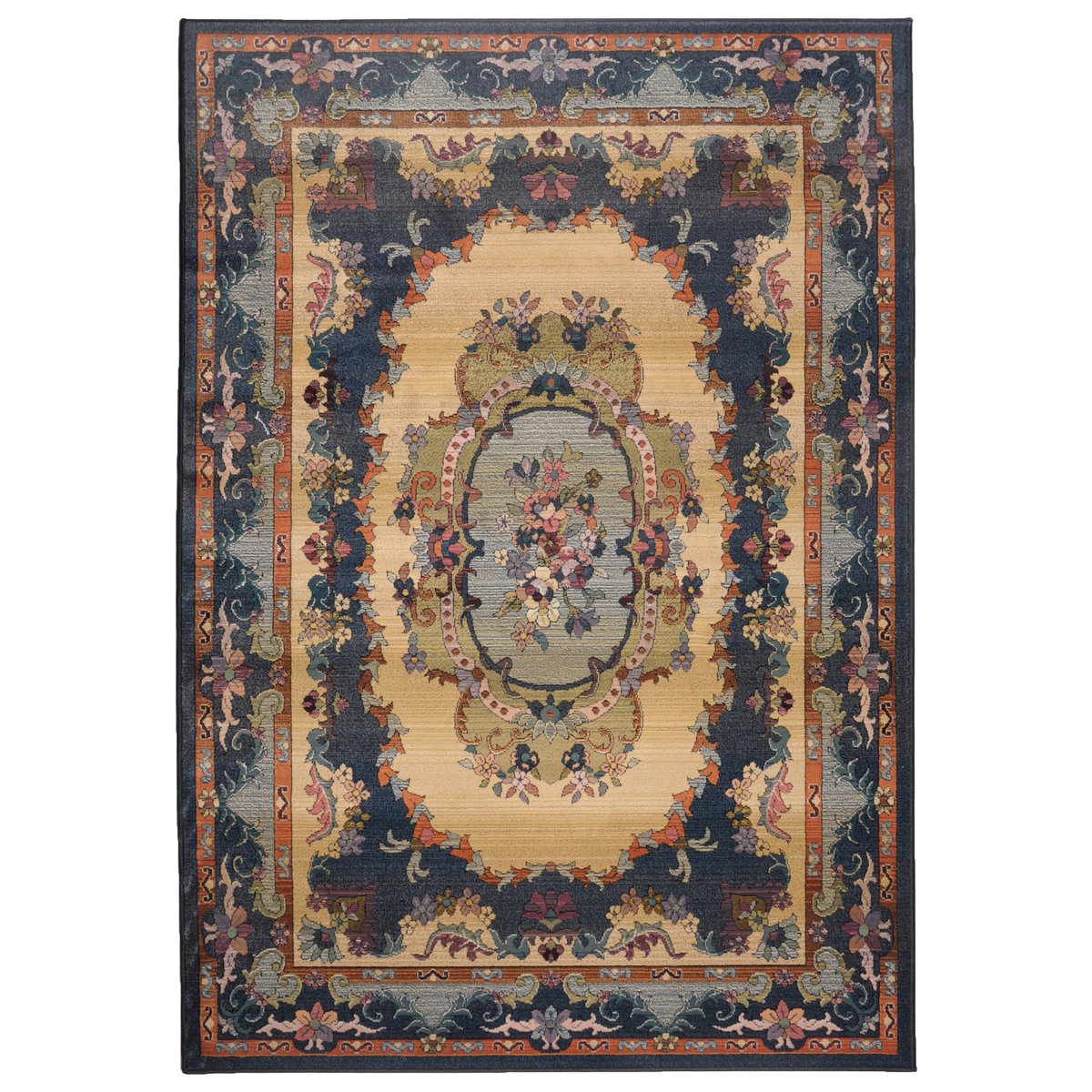 Tapis de salon - GABIRO bleu, THEKO