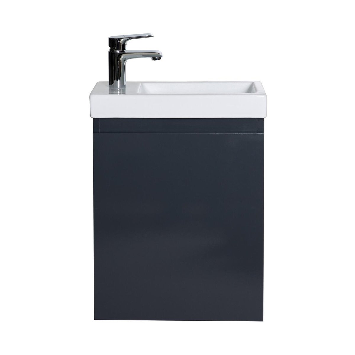 Meuble lave-mains suspendu LISA 41 cm gris anthracite, MOB IN