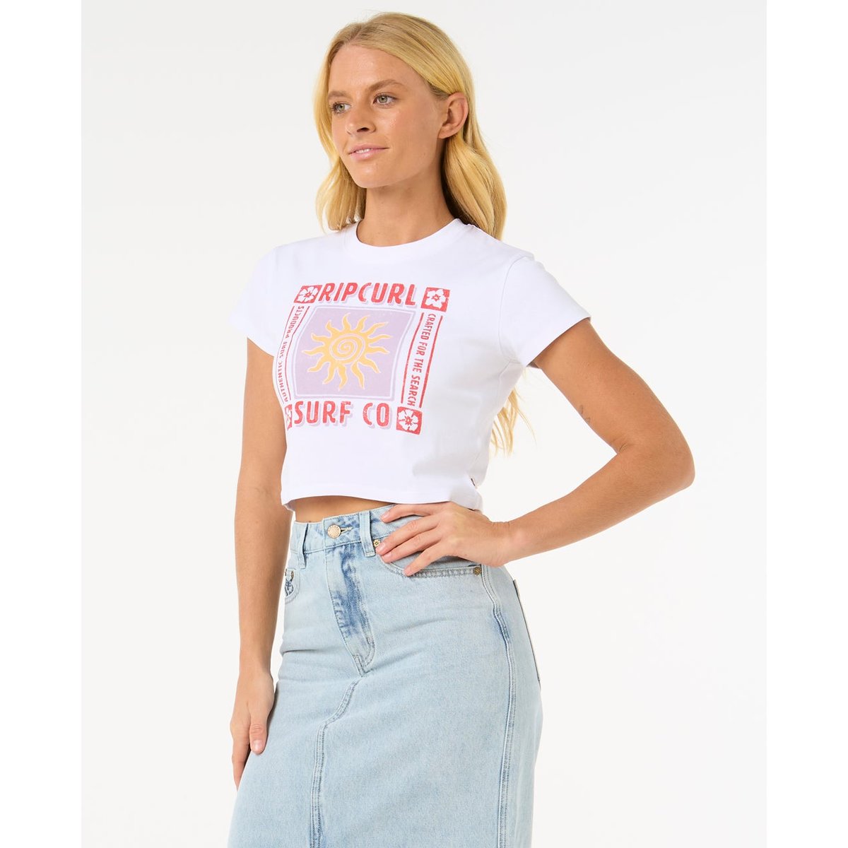 T-shirt CALA FITTED TEE blanc, RIP CURL
