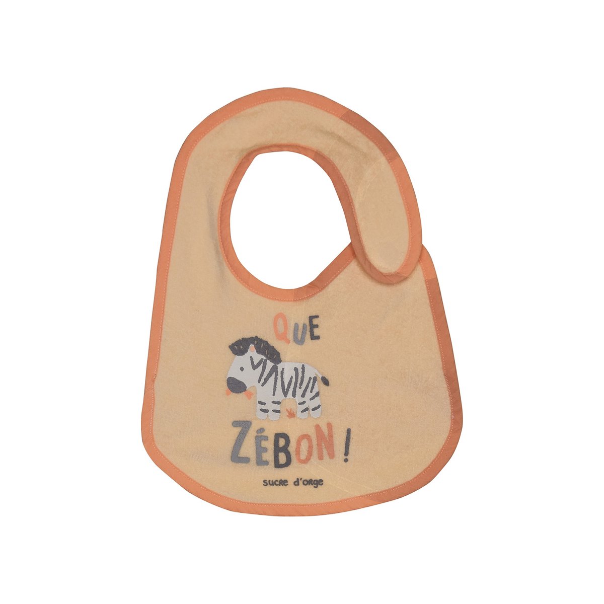 Lot de 2 bavoirs naissance finou orange, SUCRE D'ORGE
