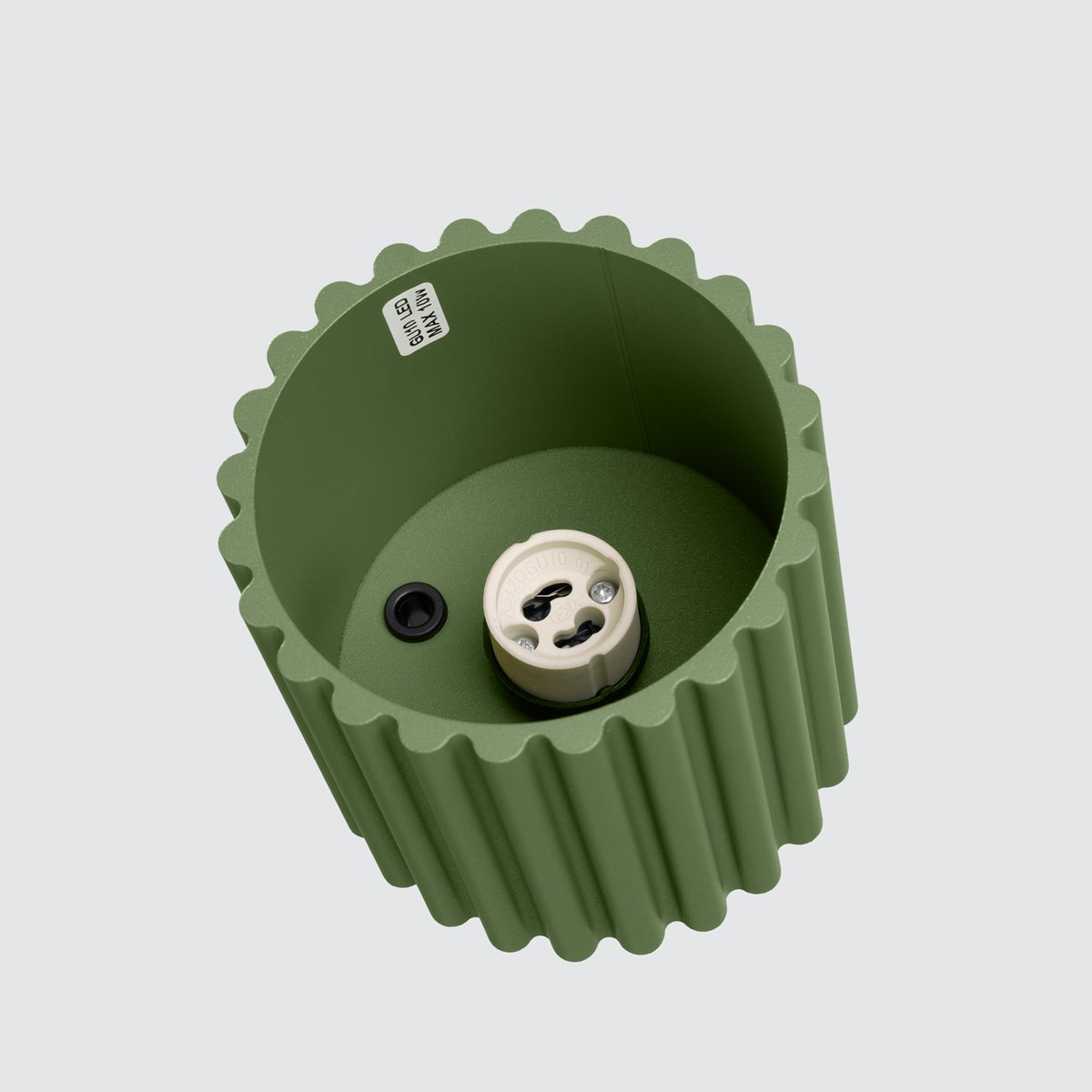 Plafonnier Aluminium Vert Olive GU10 1 Aura vert, EDEN