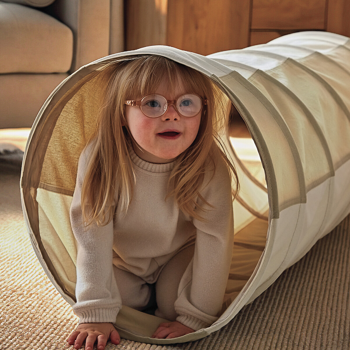 Pop Up Play Tunnel beige, CUDDLECO