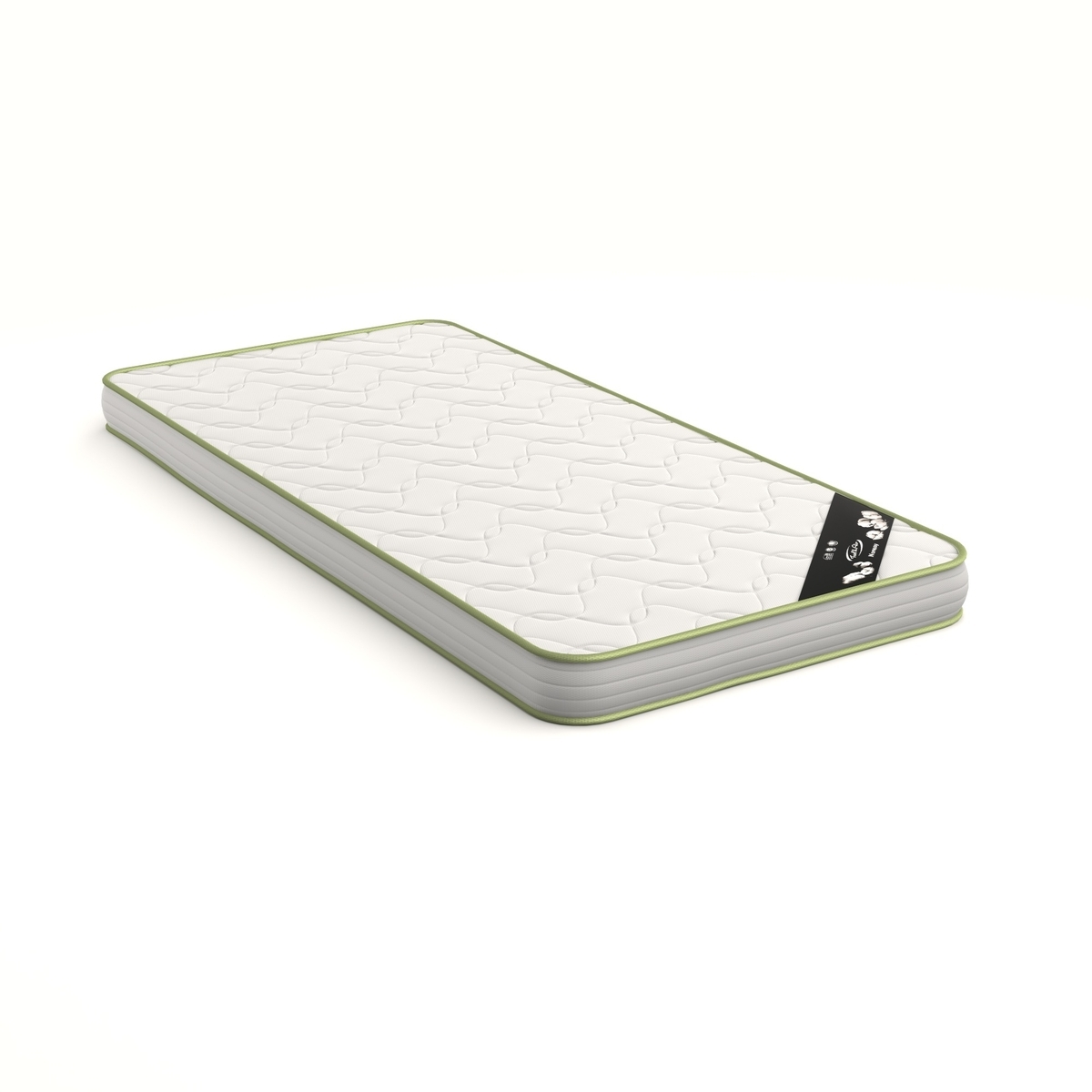 Pack lit mezzanine avec escalier et matelas Bois massif LEX bois naturel, AKITEN RETAIL