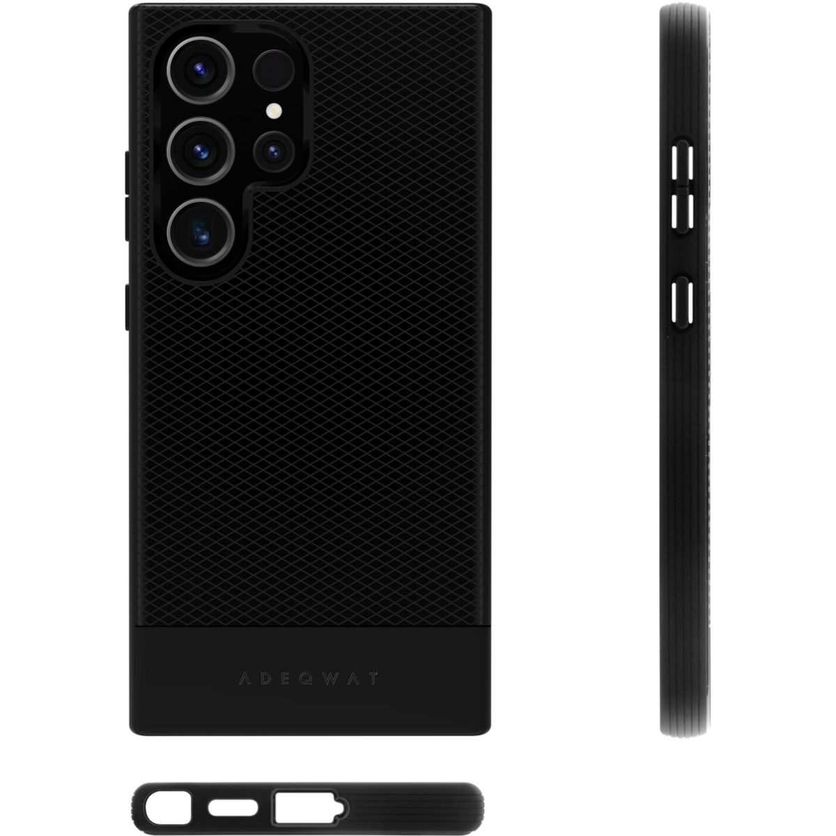 Coque Samsung S24 Ultra - Noir couleur unique, ADEQWAT