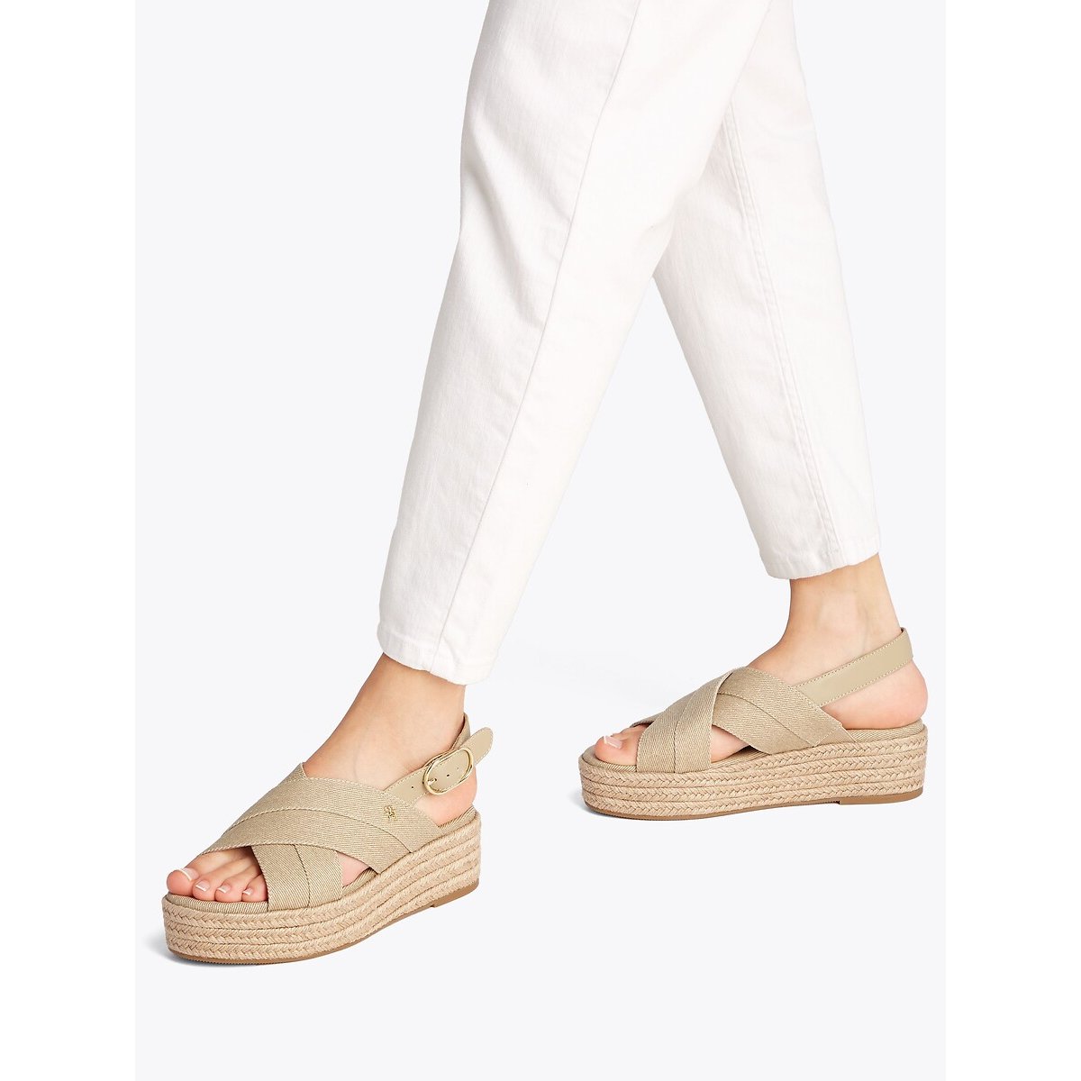 Sandali con platform beige, TOMMY HILFIGER