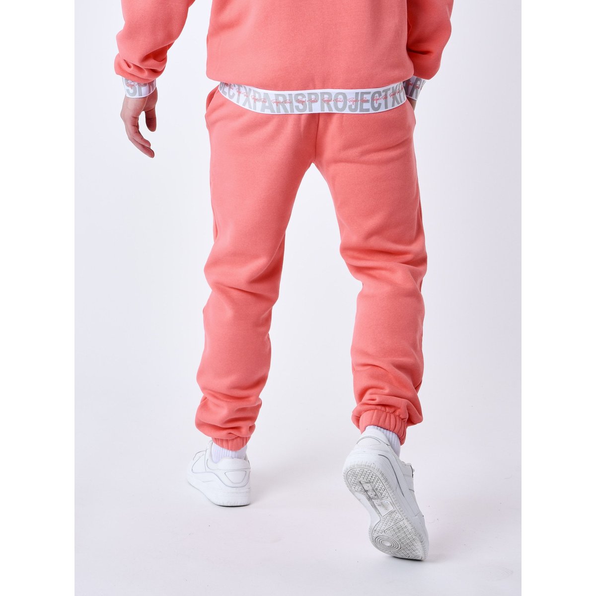 Bas de jogging Bande élastique logotée rose corail, PROJECT X