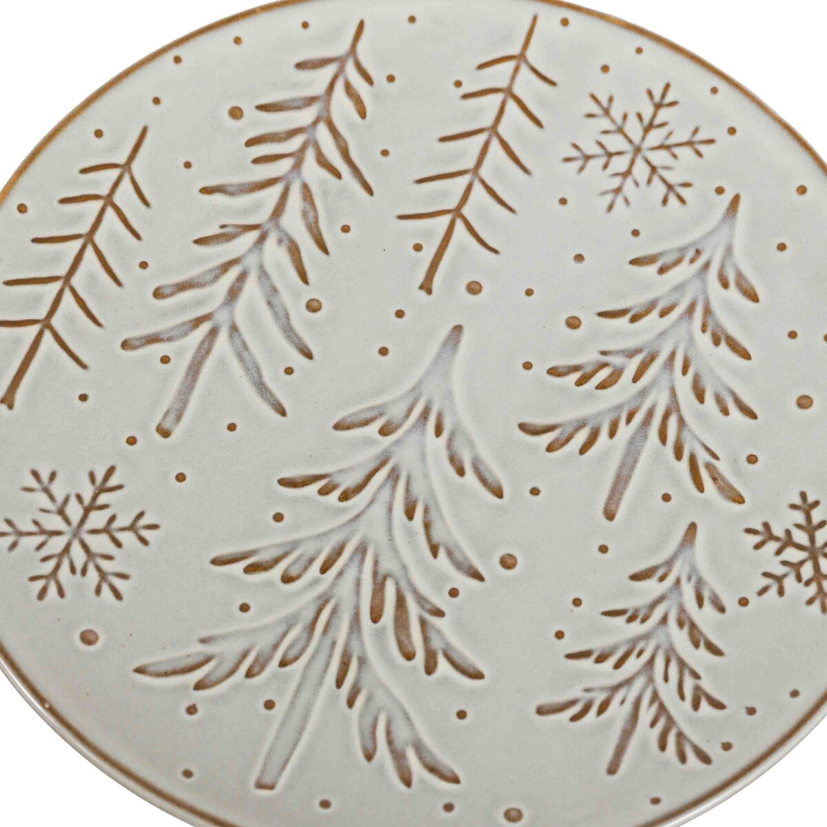Set of 4 Woodland Tree Dessert Plates grey, ÉDITÉ