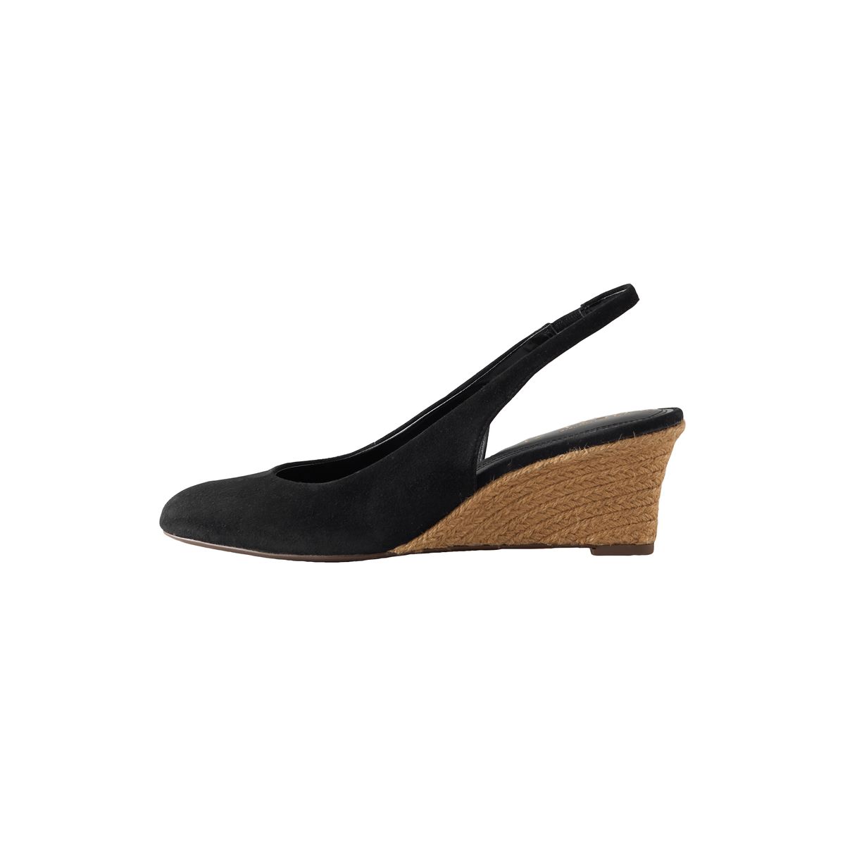 Chaussures compensées en cuir à bout fermé noir, NEXT