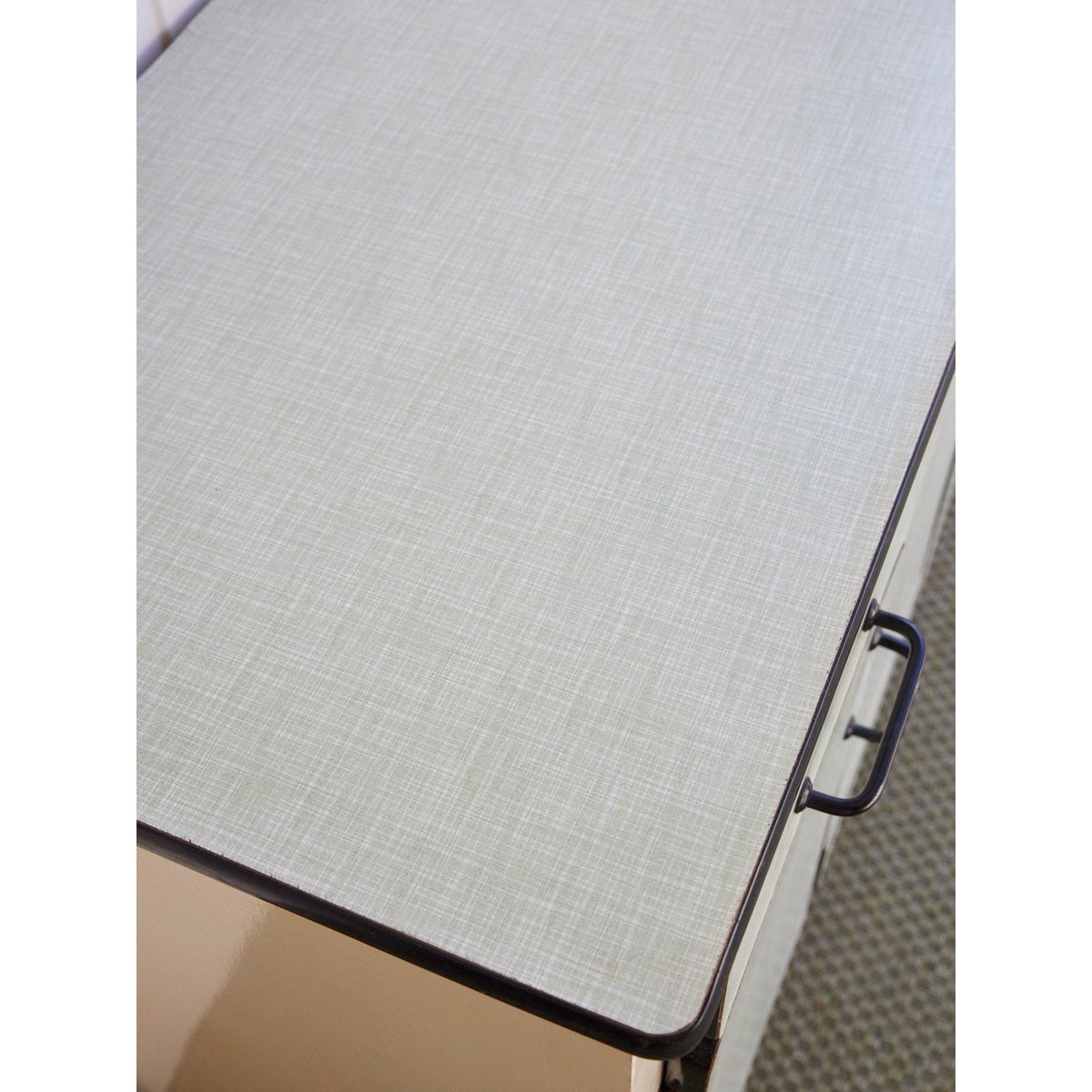Buffet en formica vert Gilbert N°1900 - Bon état bois clair, DEBONGOUT