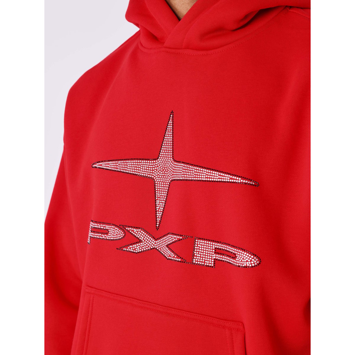 Sweat à capuche Strass rouge, PROJECT X