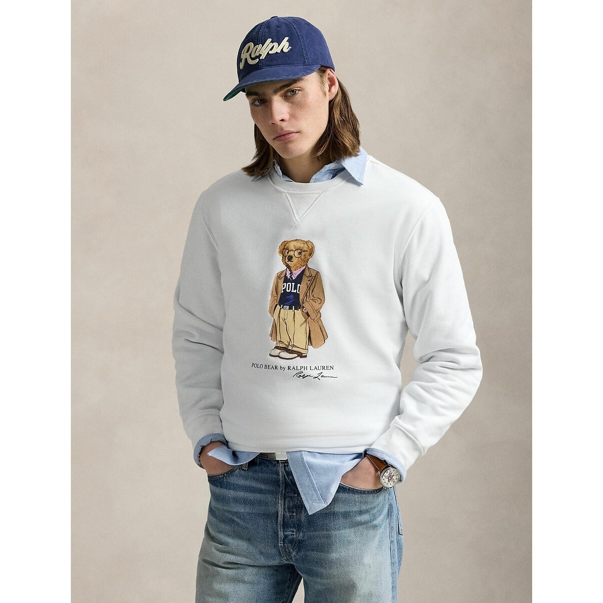Polo Bear Fleece Sweatshirt white, POLO RALPH LAUREN