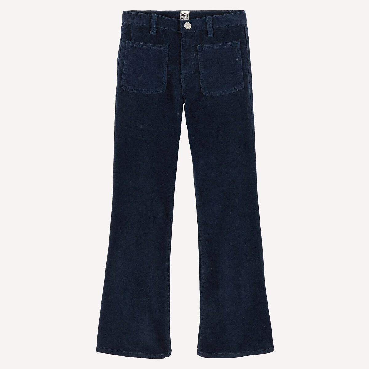 Pantalon flare en velours bleu marine, LA REDOUTE COLLECTIONS