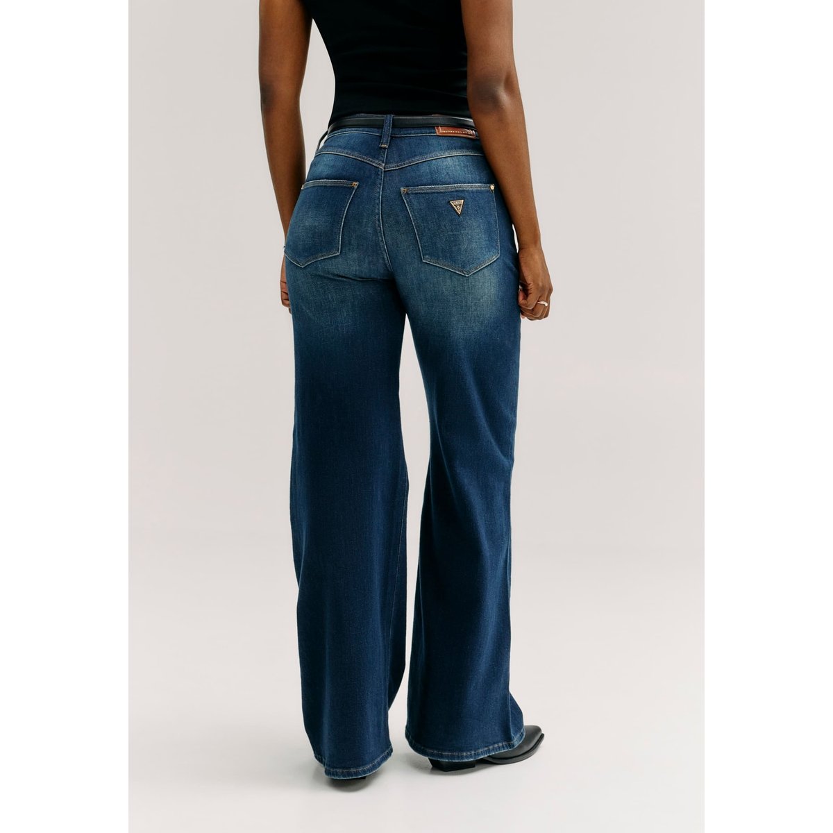 Jean Bellflower Wide-Leg bleu foncé, GUESS
