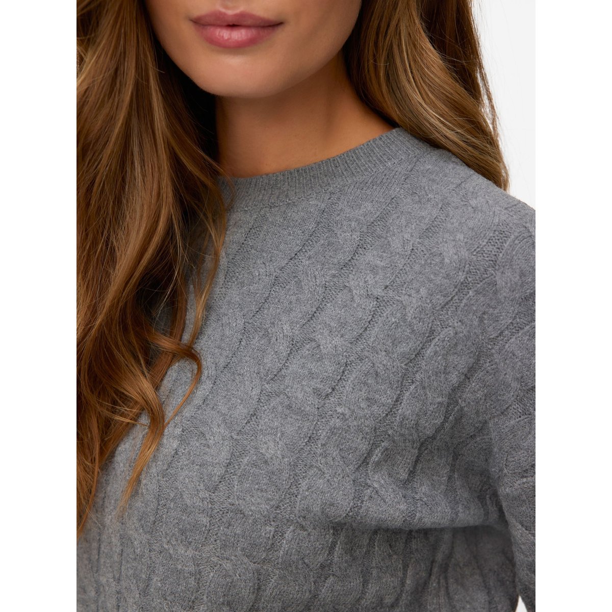 Pull En Maille medium grey melange, VERO MODA