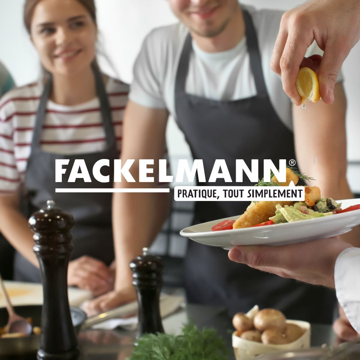 Écumoire CLIP gris, FACKELMANN
