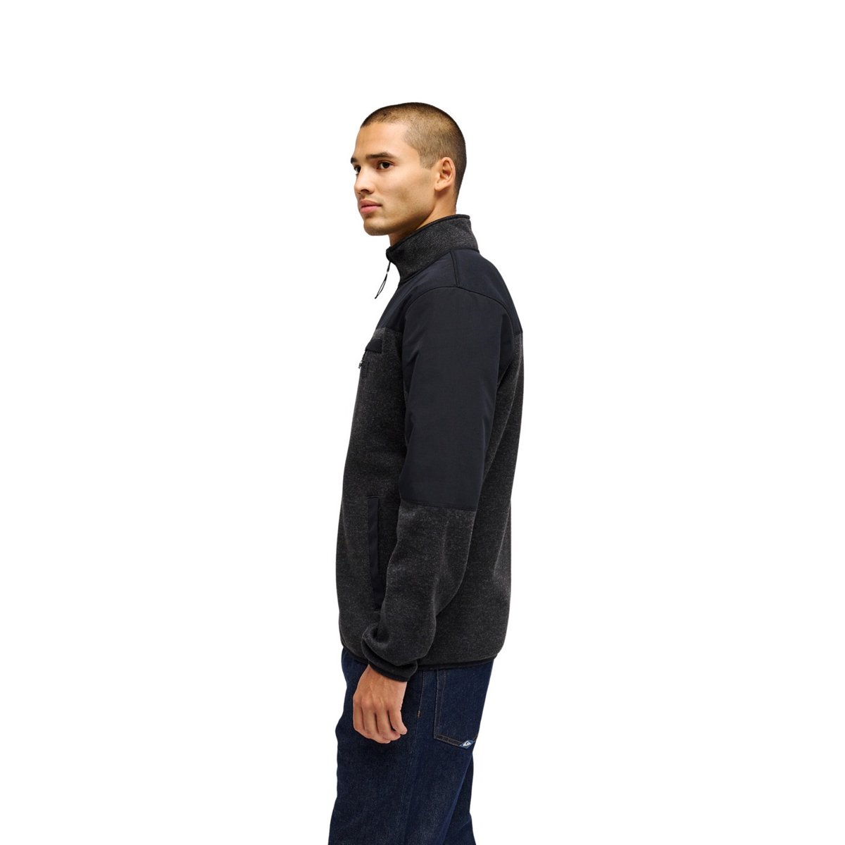 Polaire zippée KELLER OUTDOOR noir black heather, QUIKSILVER