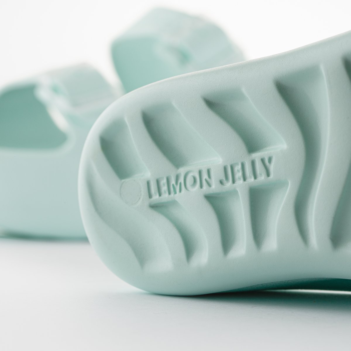 Sandales à plateforme et boucles vegan FENIX vert d'eau, LEMON JELLY