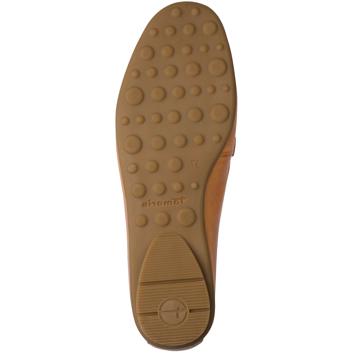 Mocassins en cuir cognac, TAMARIS