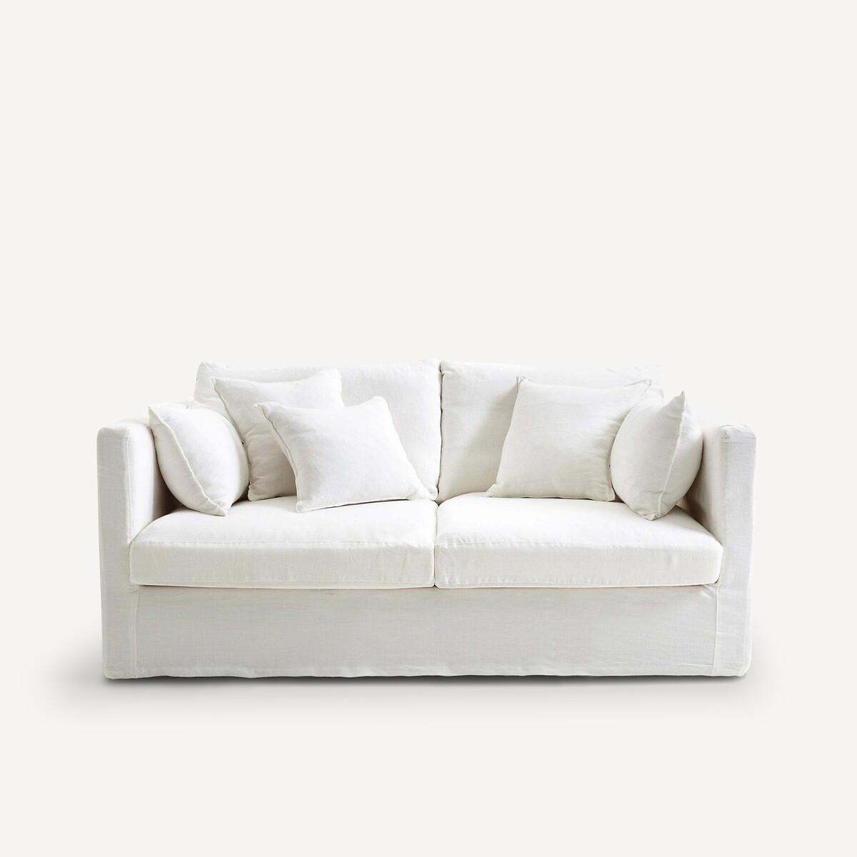 Neo Kinkajou 3-, 4- or 5-Seater Sofa in Crinkled Linen white, AM.PM