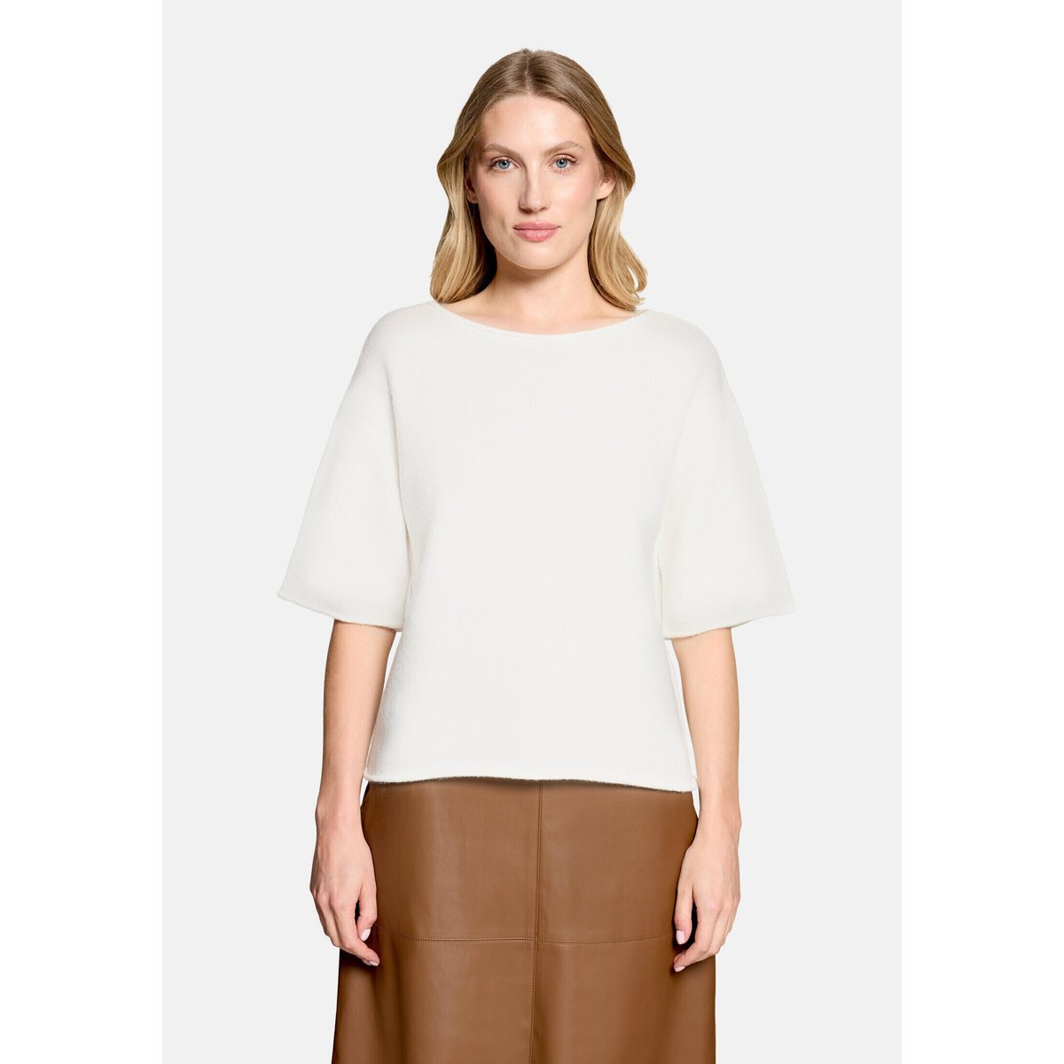 Pull-over en maille manches courtes blanc, BETTY BARCLAY