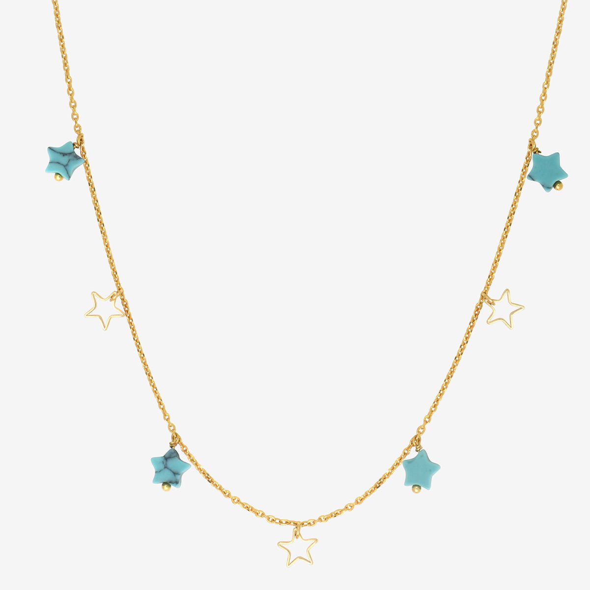 Collier doré multi - cassiopee bleu, CAROLINE NAJMAN