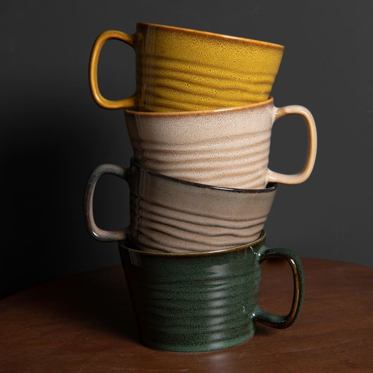 Coffret de 4 mugs bas Kili 40 cl - KILI multicolore, TABLE PASSION