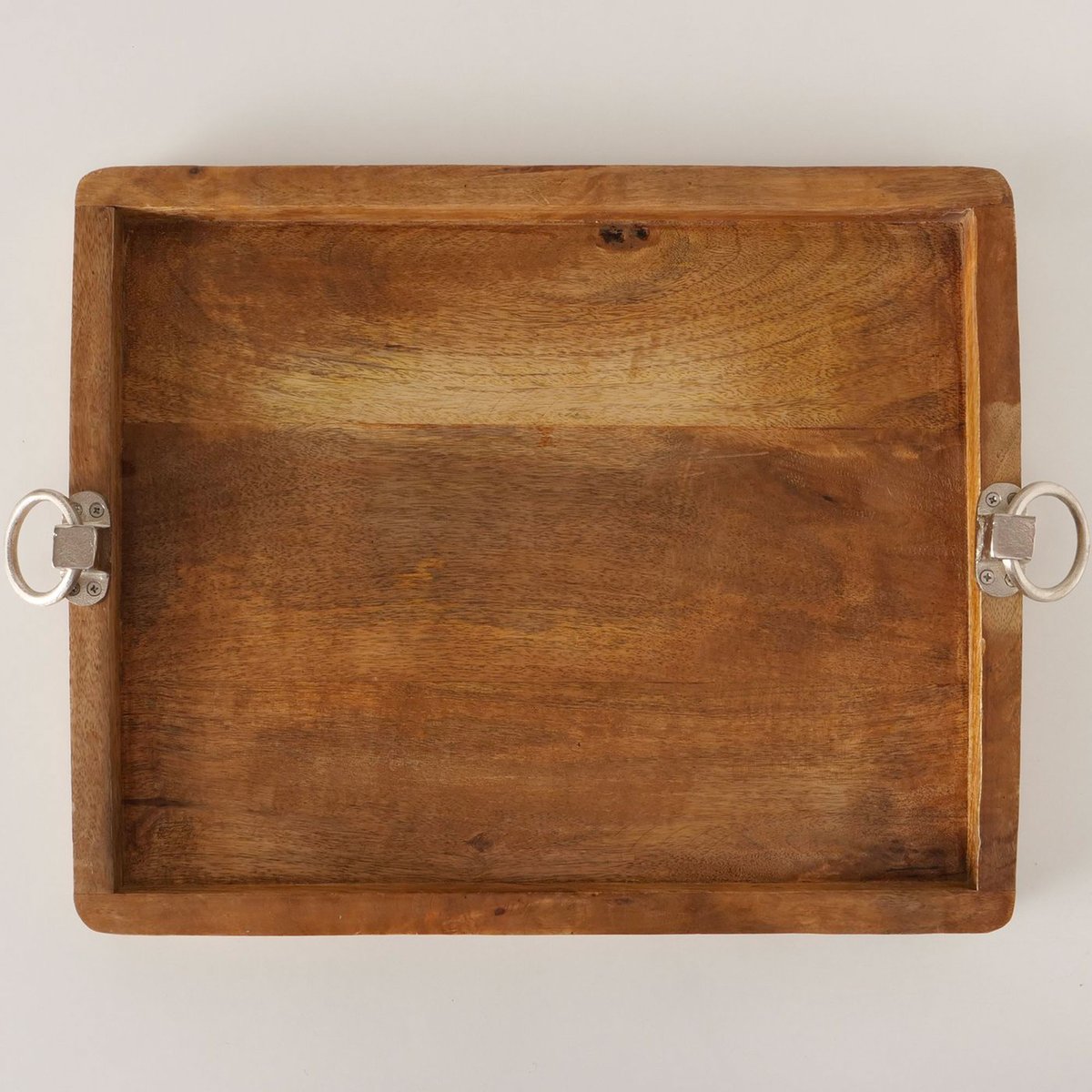 Plateau présentation rectangulaire en bois de manguier 55x44.5x7cm bois, WADIGA