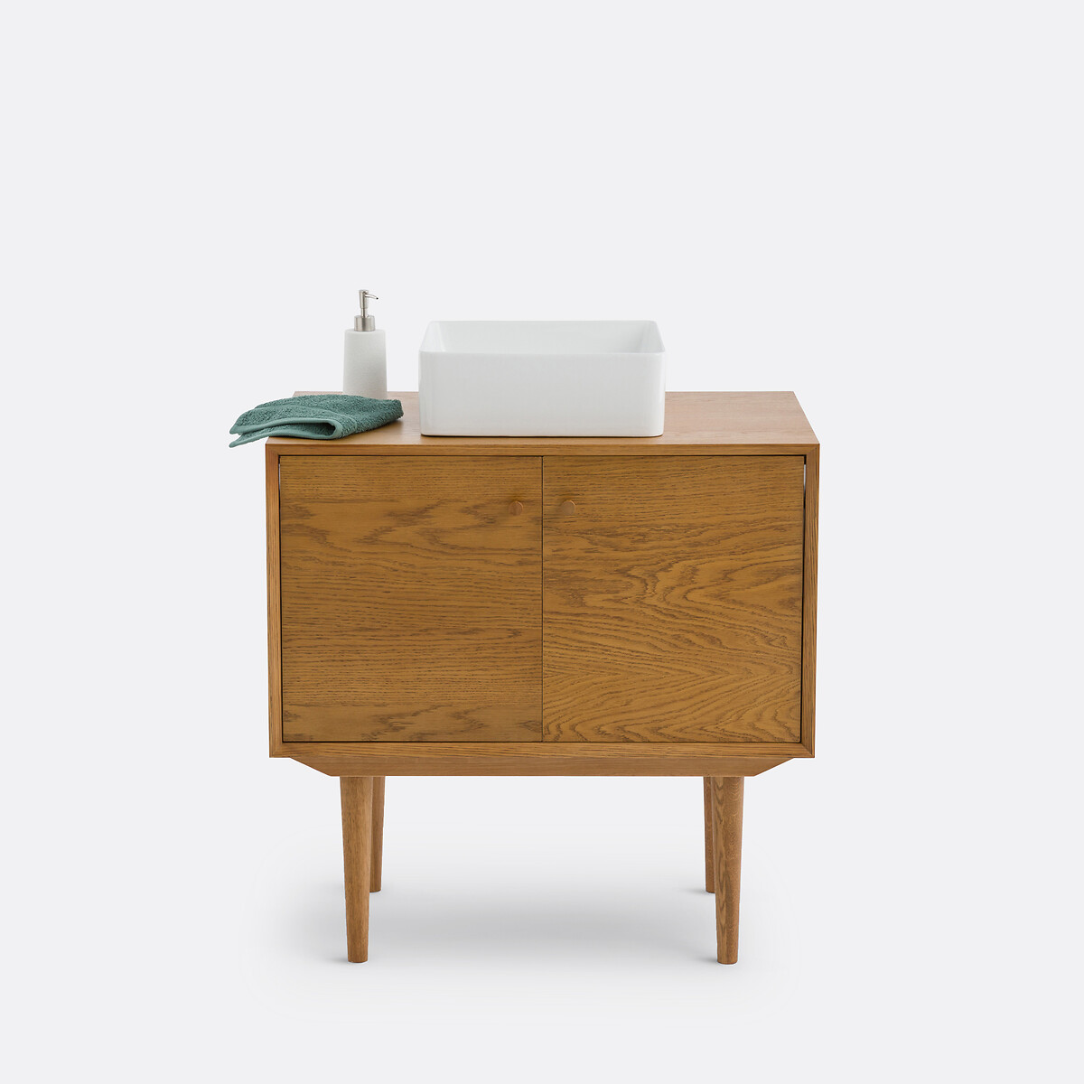 Meuble sous vasque L80 cm, Quilda chêne moyen, LA REDOUTE INTERIEURS