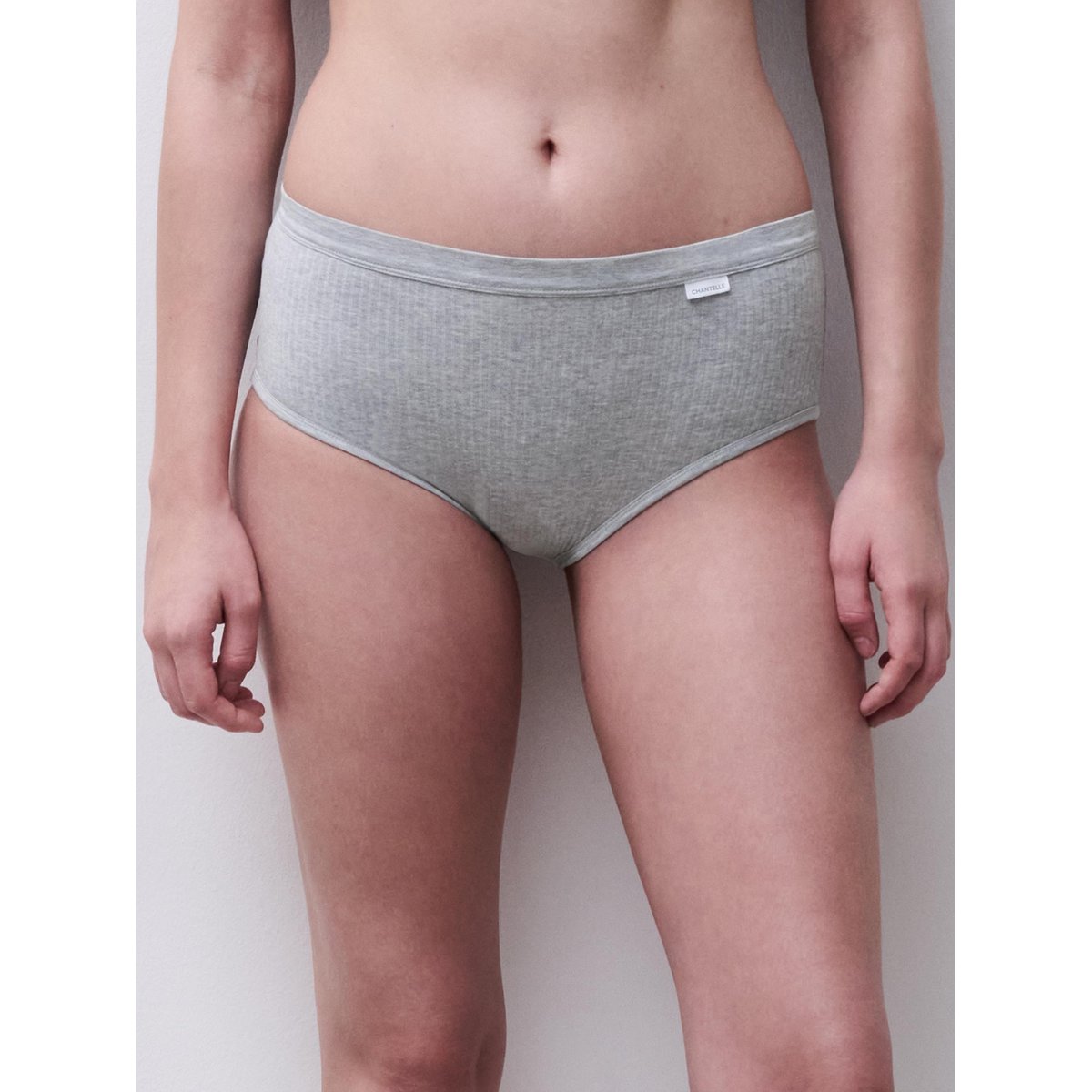 Culotte taille haute COTTON COMFORT gris mélangé, CHANTELLE