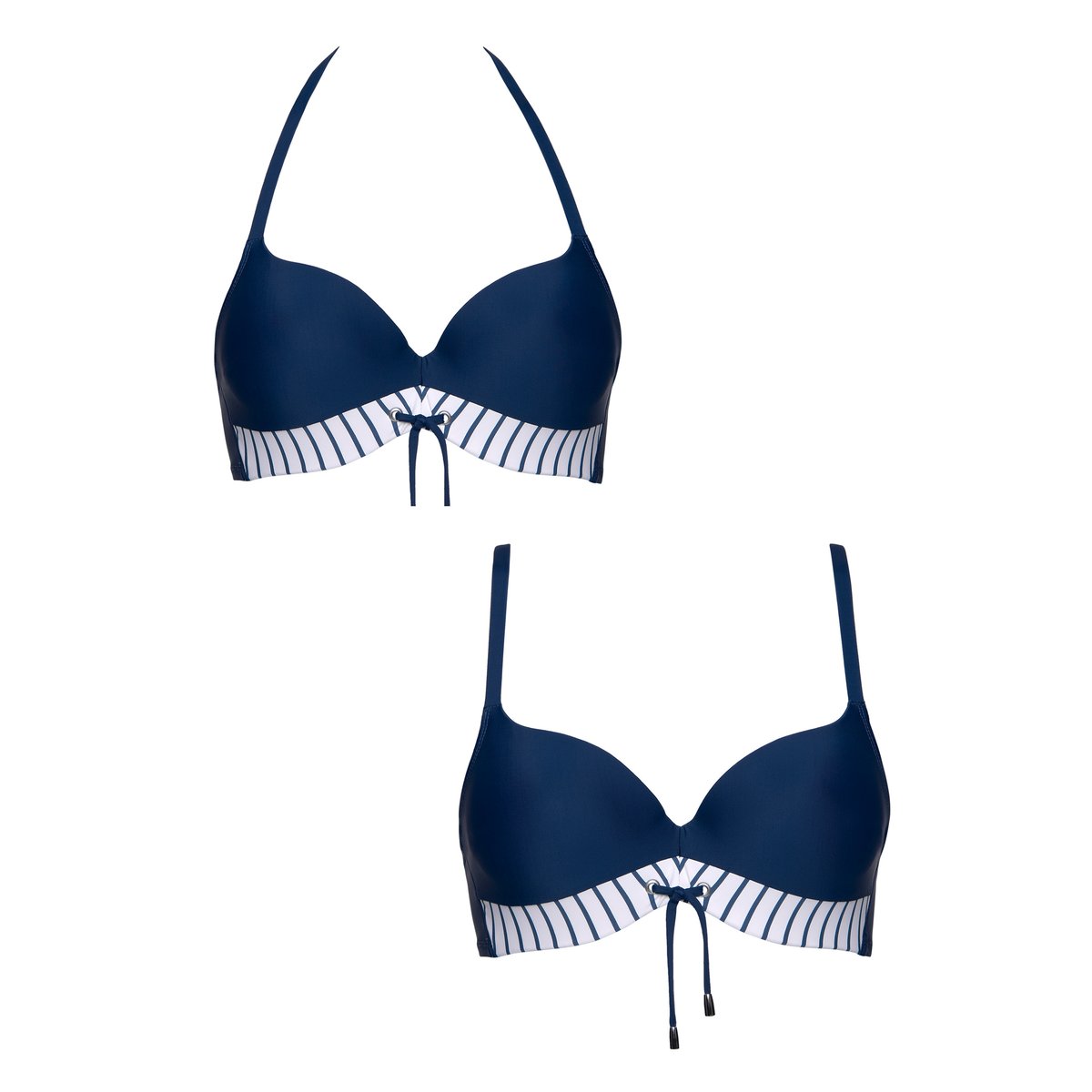 Haut maillot de bain préformé multipositions Puerto Rico bleu marine, LISCA
