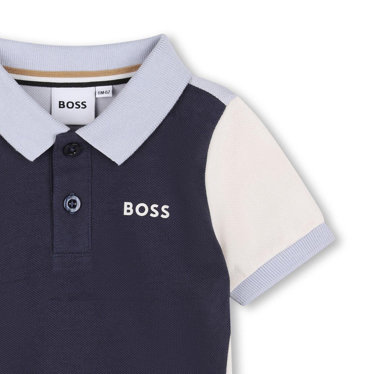 Polo manches courtes bleu cargo, BOSS KIDSWEAR