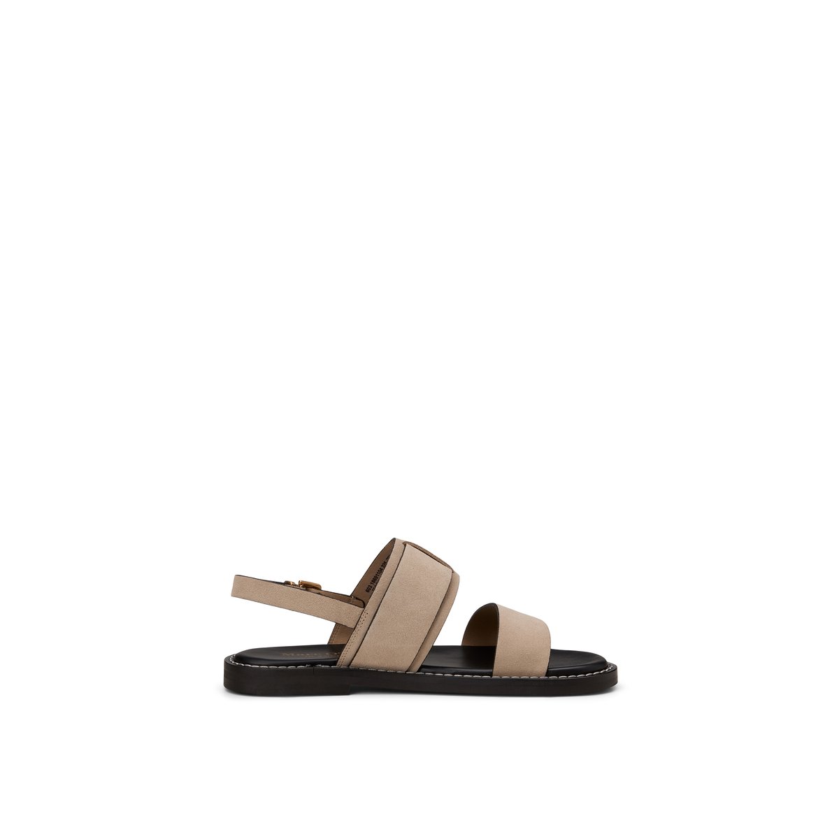 Sandale modèle Stina en cuir velours doux marron clair, MARC O'POLO