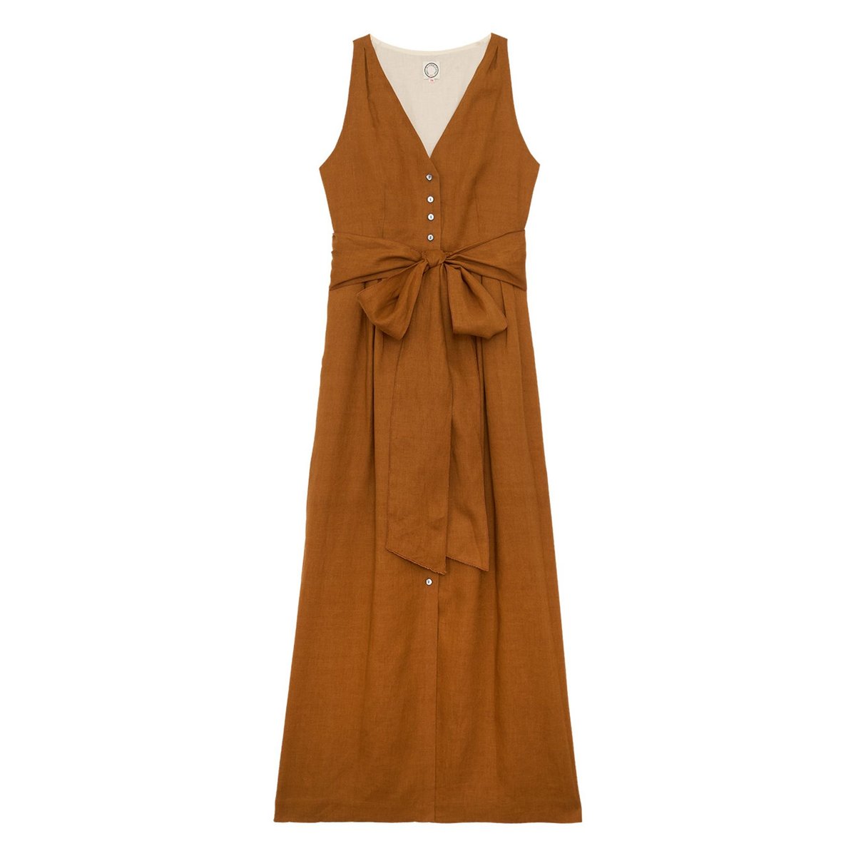 Robe Ambre en lin marron, INES DE LA FRESSANGE PARIS