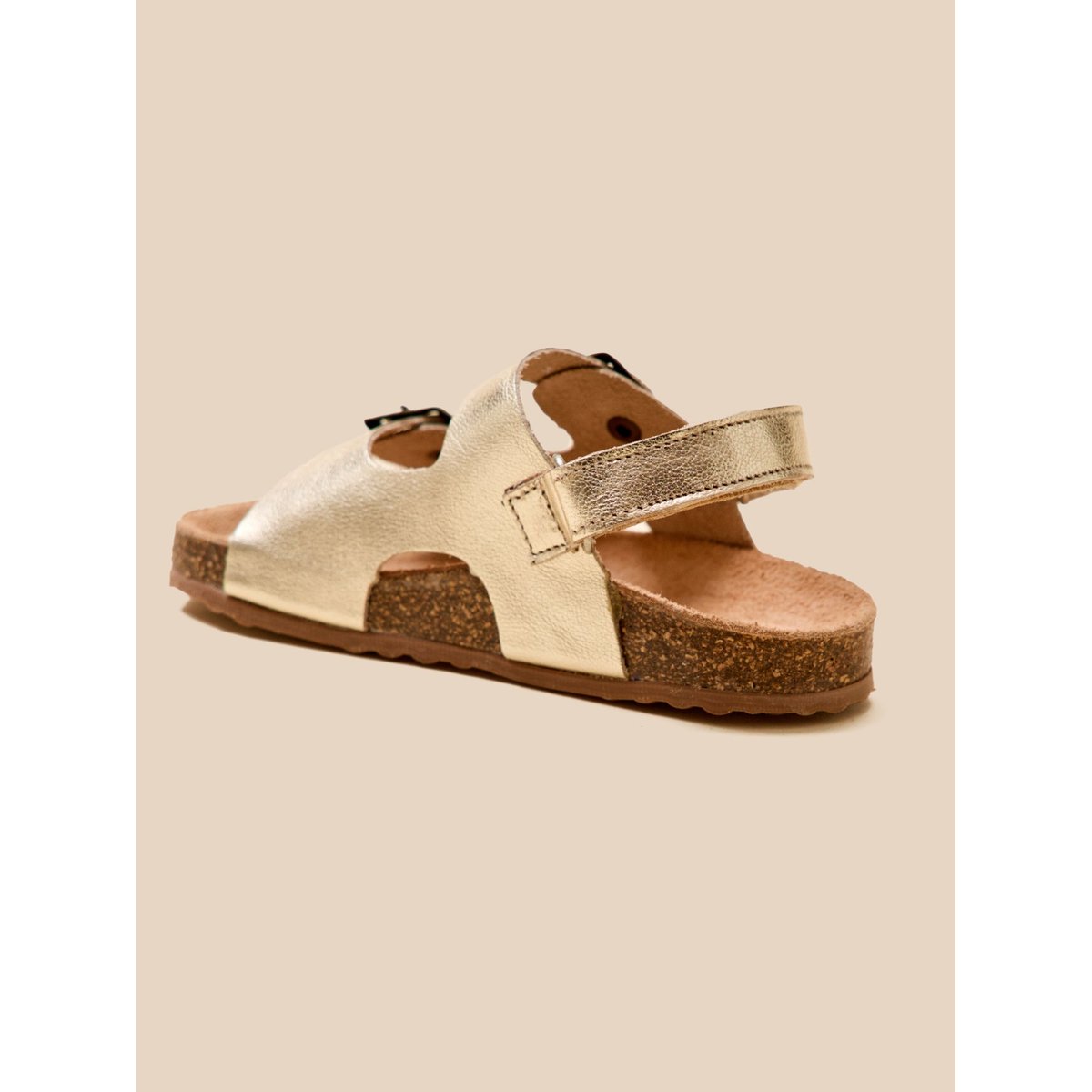 Sandales en cuir dore, CYRILLUS