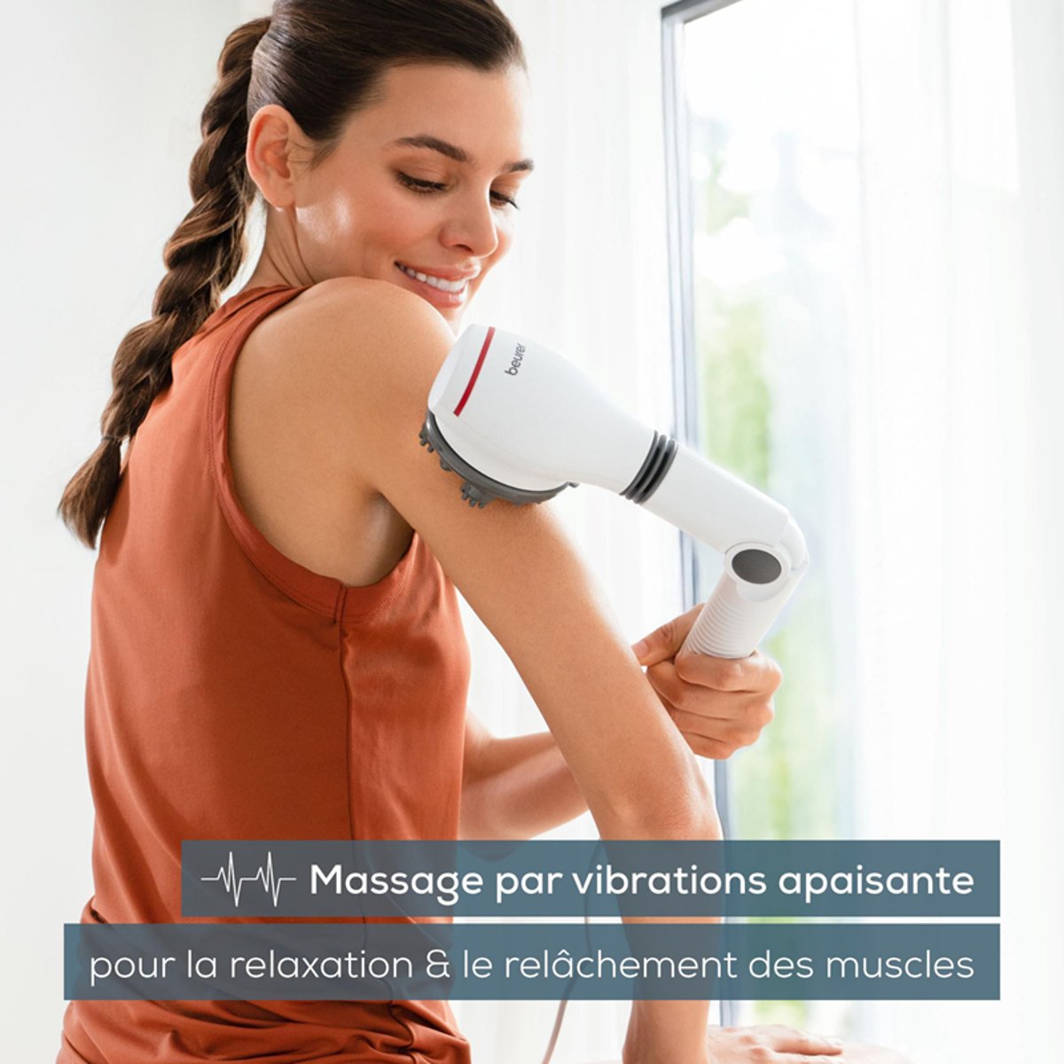 Appareil de massage infrarouge MG 44 – 2-en-1 avec vibration couleur unique, BEURER